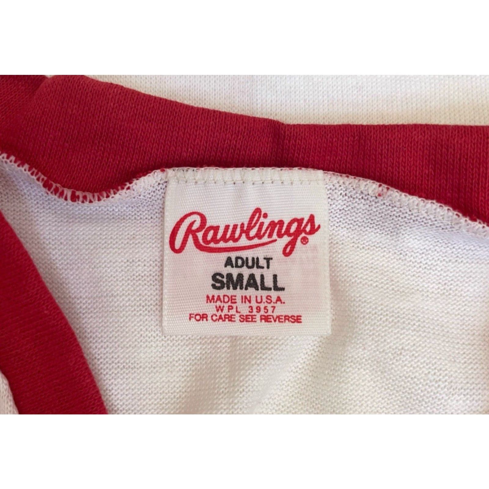 Vintage VINTAGE Rawlings Baseball Henley T-Shirt Mens Small Deadstock NWOT 80s USA Red 2-Button 3/4 Sleeve Shirt Mens 80s USA Size US S / EU 44-46 / 1 - 4 Thumbnail