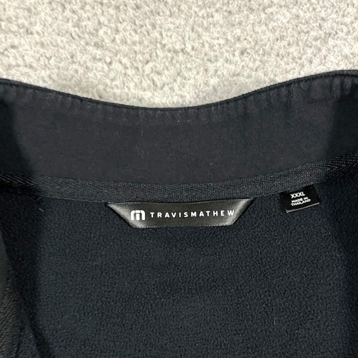 TravisMathew Travis Mathew 1/4 Zip Pullover Mens 3XL Black Stretch Golf Cotton Blend Shirt Size US XXL / EU 58 / 5 - 3 Thumbnail