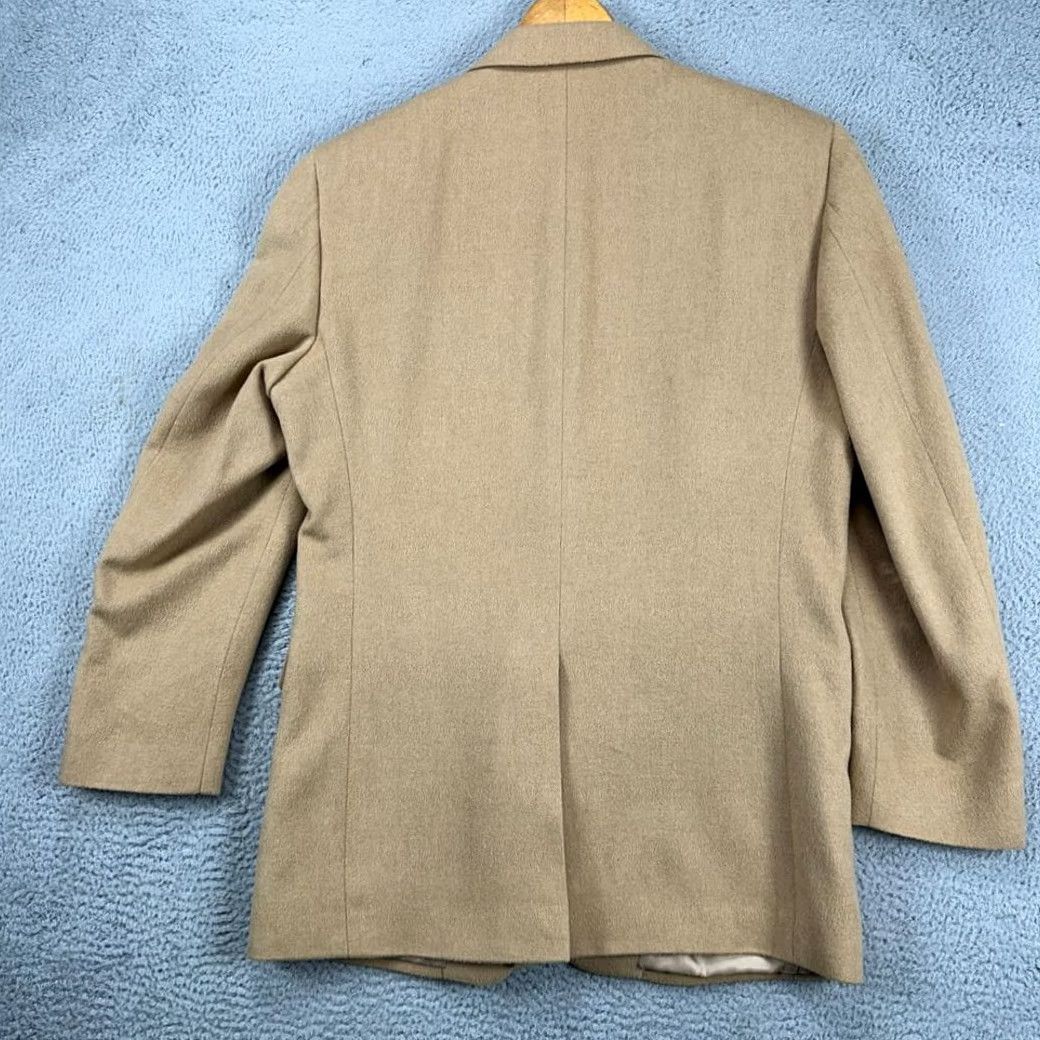 Jos. A. Bank Jos. A. Bank Sport Coat Blazer 100% Camelhair Mens 42L Tan 2-Button Tuxedo Long Sleeve Size 42R - 3 Thumbnail