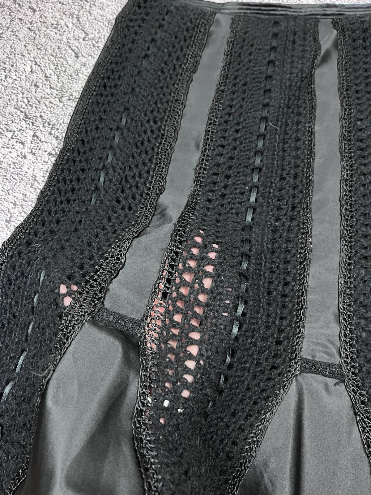 Japanese Brand Vintage Gothic Handmade Maxi Skirt knit web mesh Size 32" / US 10 / IT 46 - 4 Thumbnail