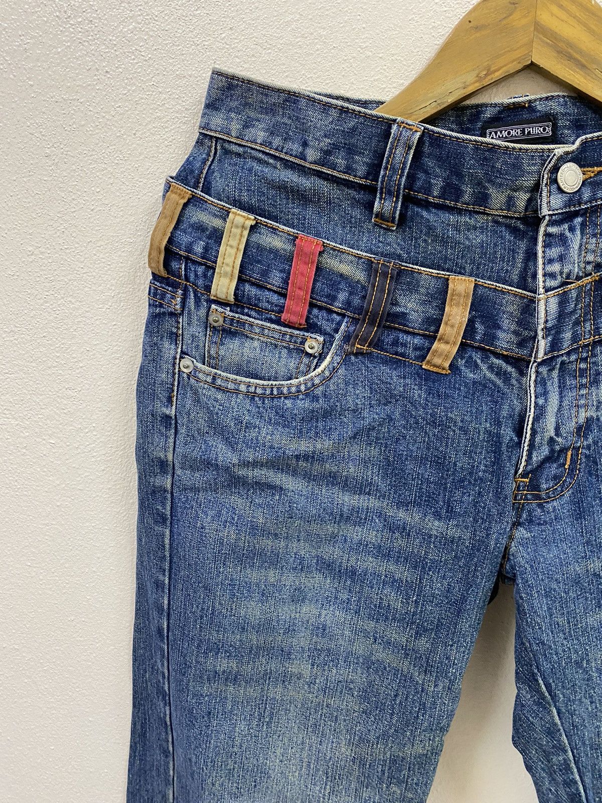 Japanese Brand Vintage Denim Double Waist - Amore Puro Size US 32 / EU 48 - 9 Thumbnail