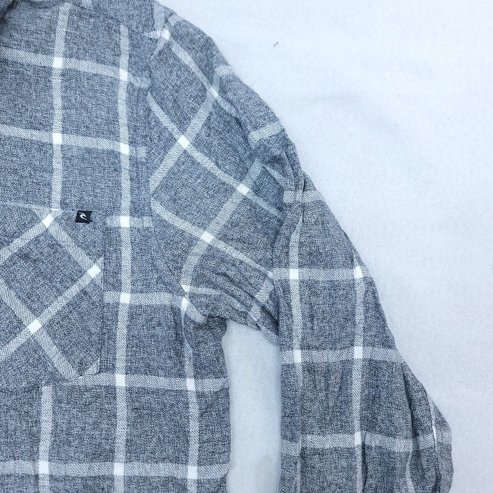 Rip Curl Ripcurl Windowpane Flannel Shirt Mens Size XL Gray White Size US XL / EU 56 / 4 - 5 Thumbnail