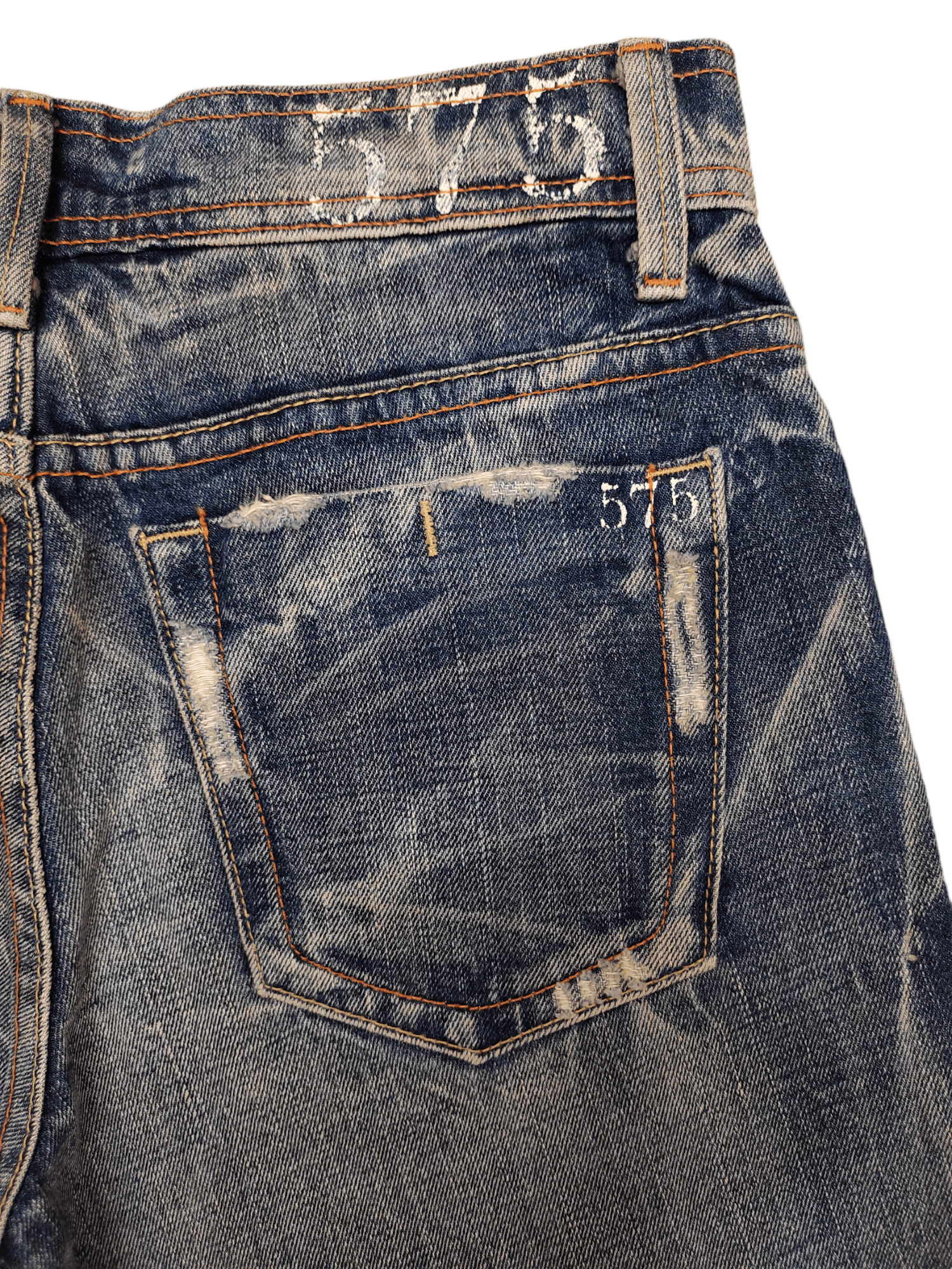 If Six Was Nine Flare Jeans 575 Denim Clawmark Distress Faded Bootcut Y2k Size US 29 - 16 Thumbnail
