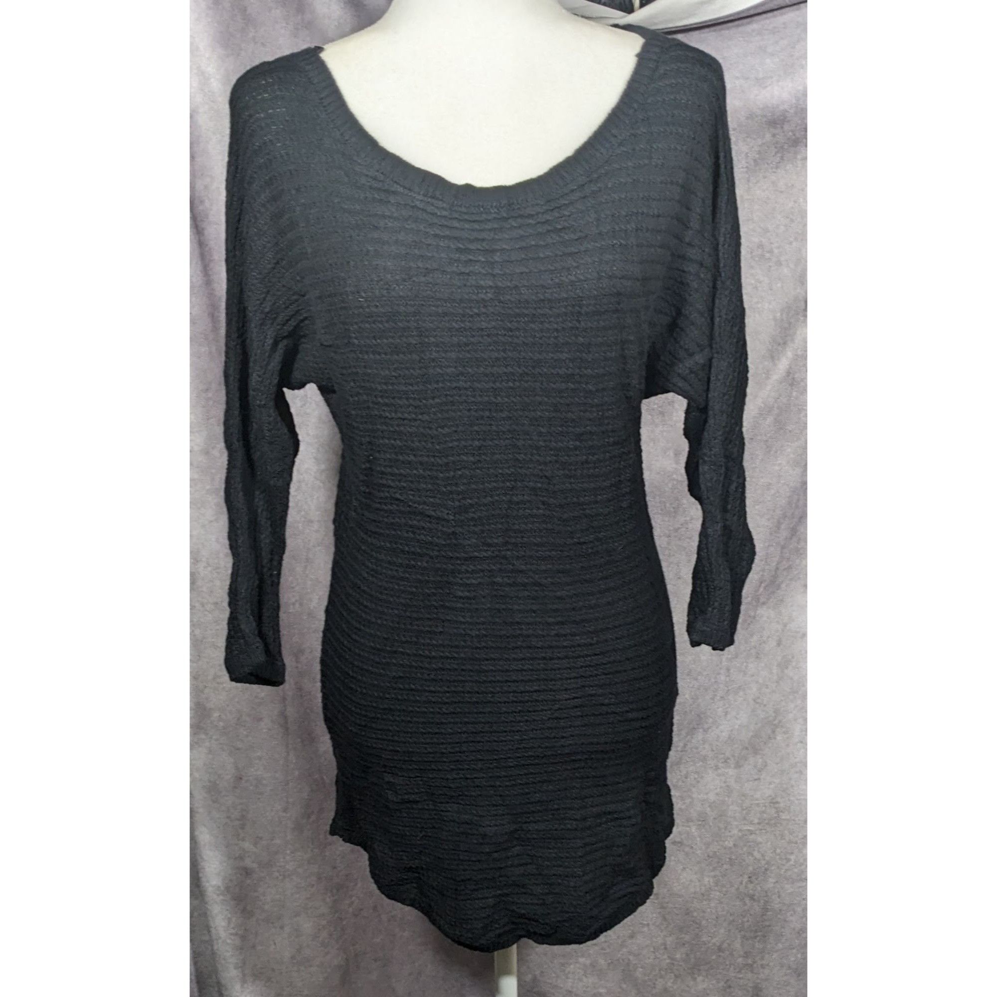Other New York & Company Corporate Goth Black Knit Sweater Size XS / US 0-2 / IT 36-38 - 4 Thumbnail