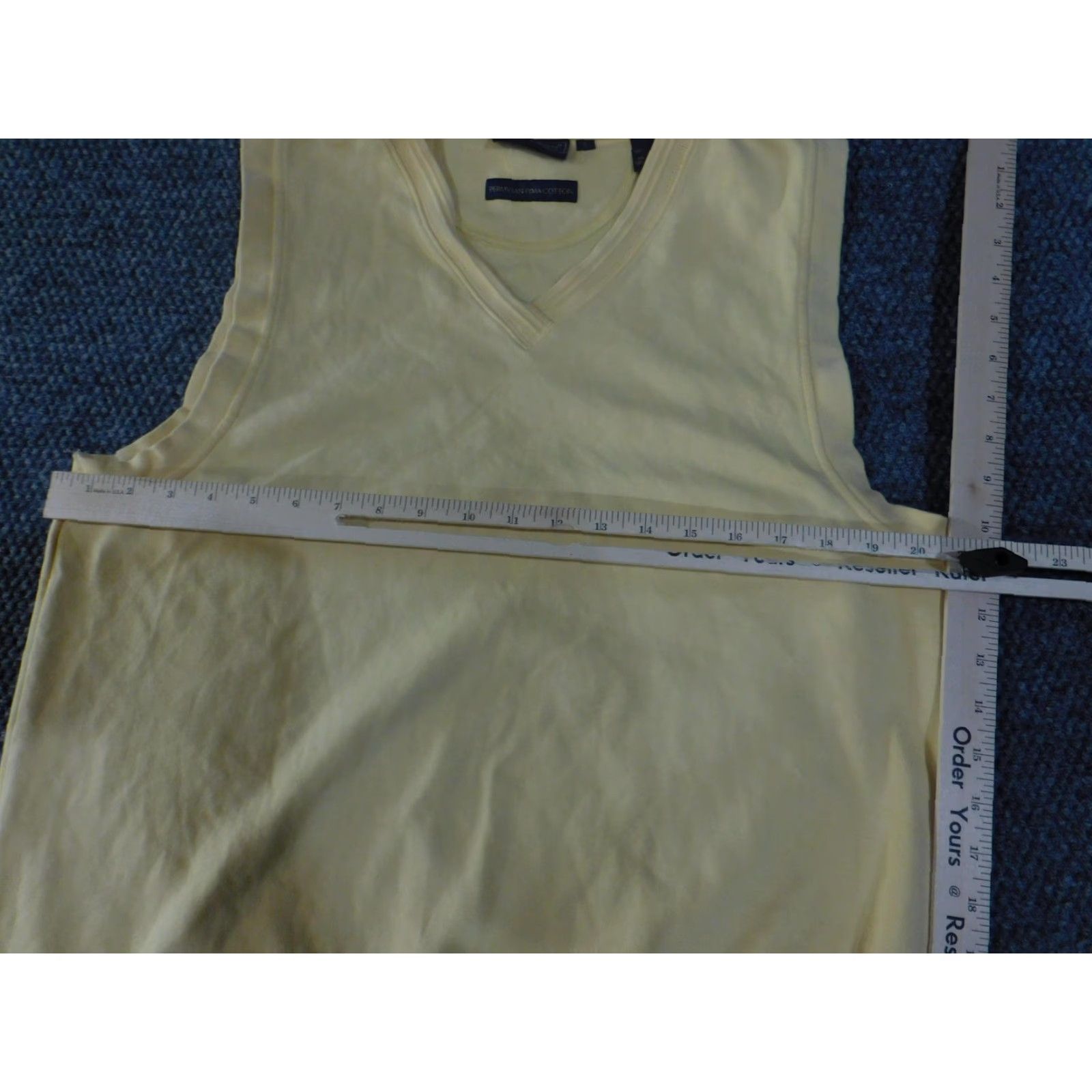 Vintage Bobby Jones Sweater Vest Mens L Yellow V-Neck Pima Cotton Golf Vest Size US L / EU 52-54 / 3 - 4 Thumbnail
