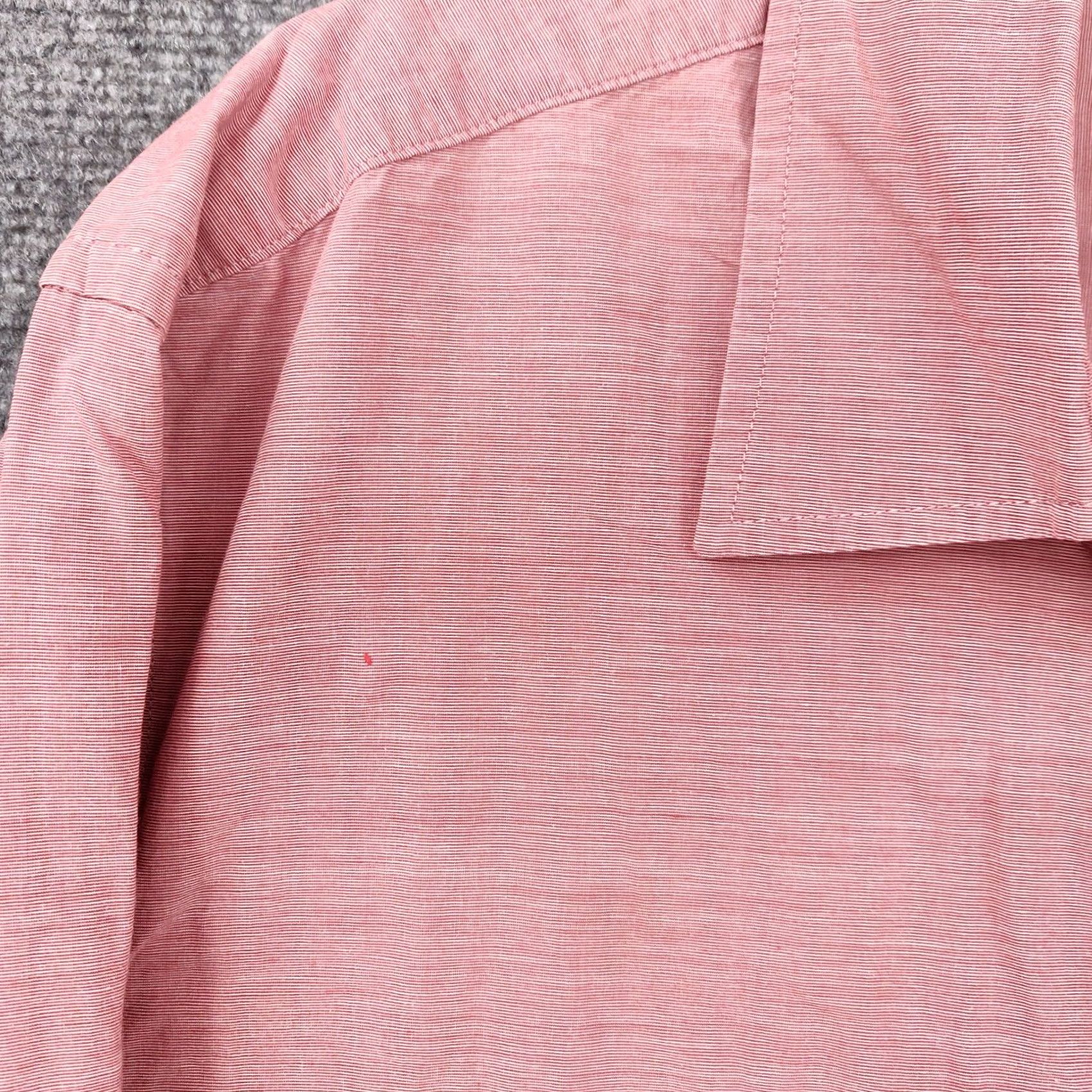 Gap Gap Mens Shirt L Red Solid Pockets Long Sleeve Cotton Button-Up Casual Workwear, Brand Gap Size US L / EU 52-54 / 3 - 7 Thumbnail