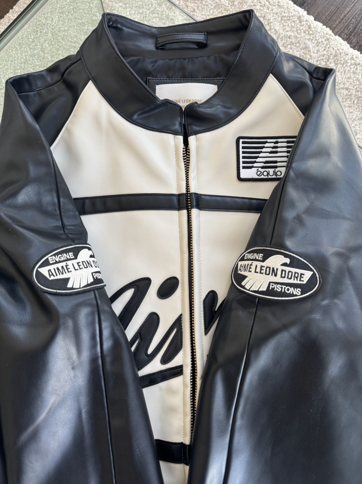 Aime Leon Dore Aime Leon Dore Leather Café Racer Jacket Size US S / EU 44-46 / 1 - 3 Thumbnail