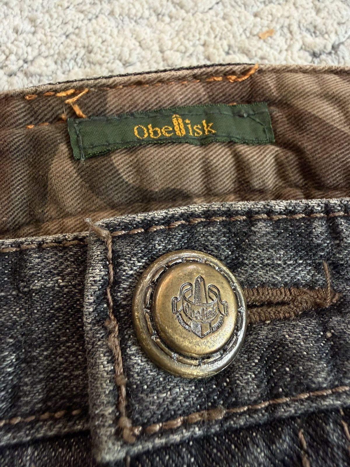 Obelisk Black Fringe Distressed Flare Curved Denim Size US 32 / EU 48 - 3 Thumbnail