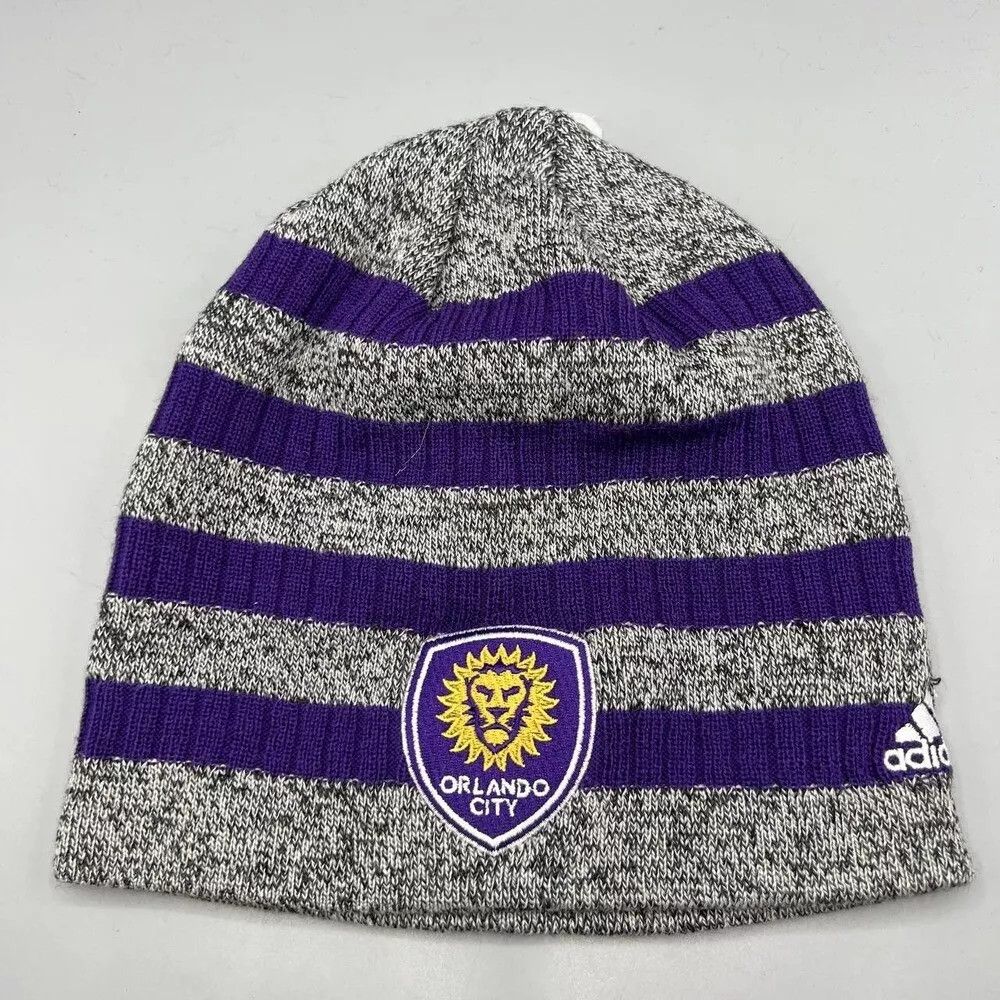 Adidas Orlando City Hat Men Gray Adidas MLS Beanie Cap New Adult Size ONE SIZE - 1 Thumbnail