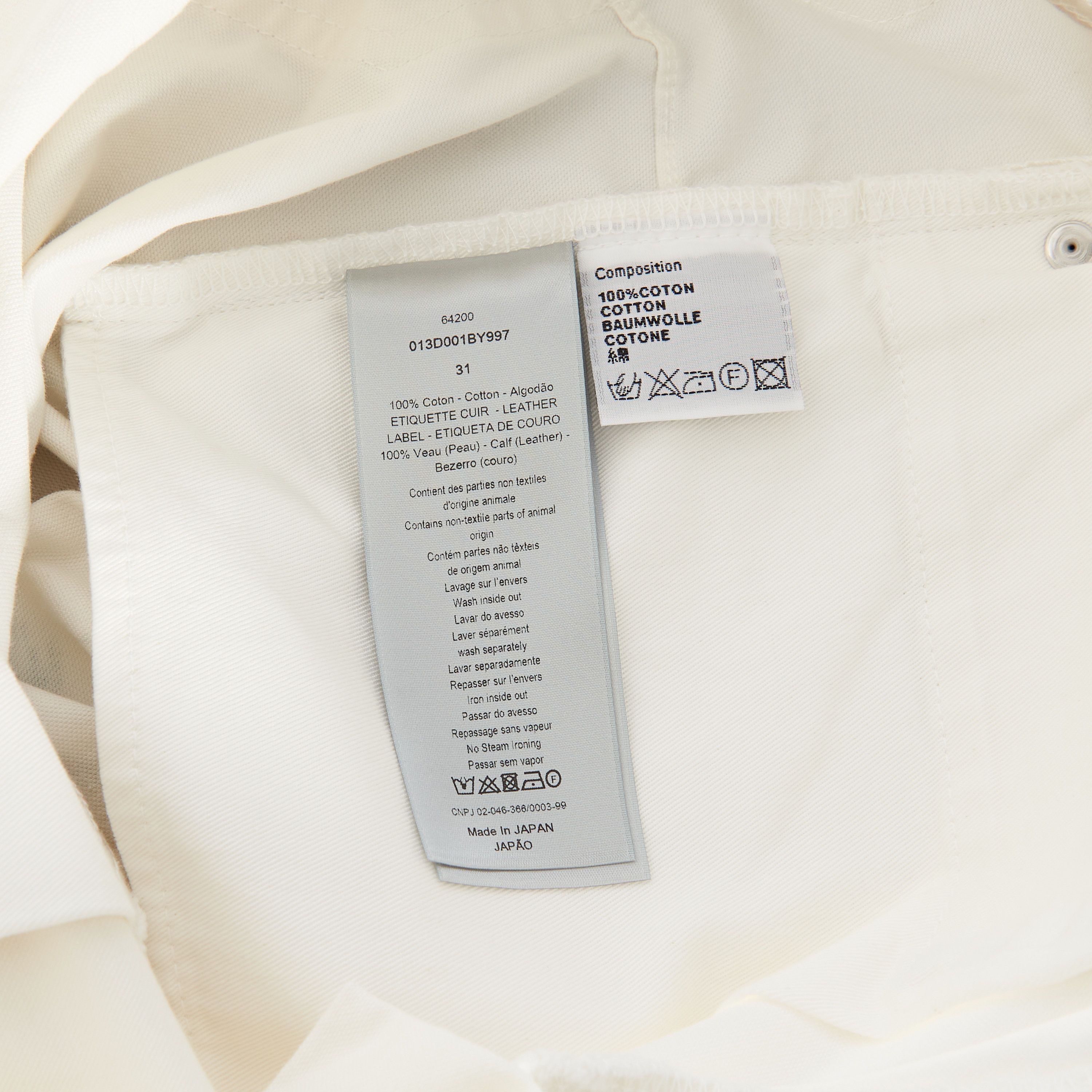 Dior Slimfit Jeans In White Cotton Denim with Paint Print Size US 32 / EU 48 - 15 Thumbnail