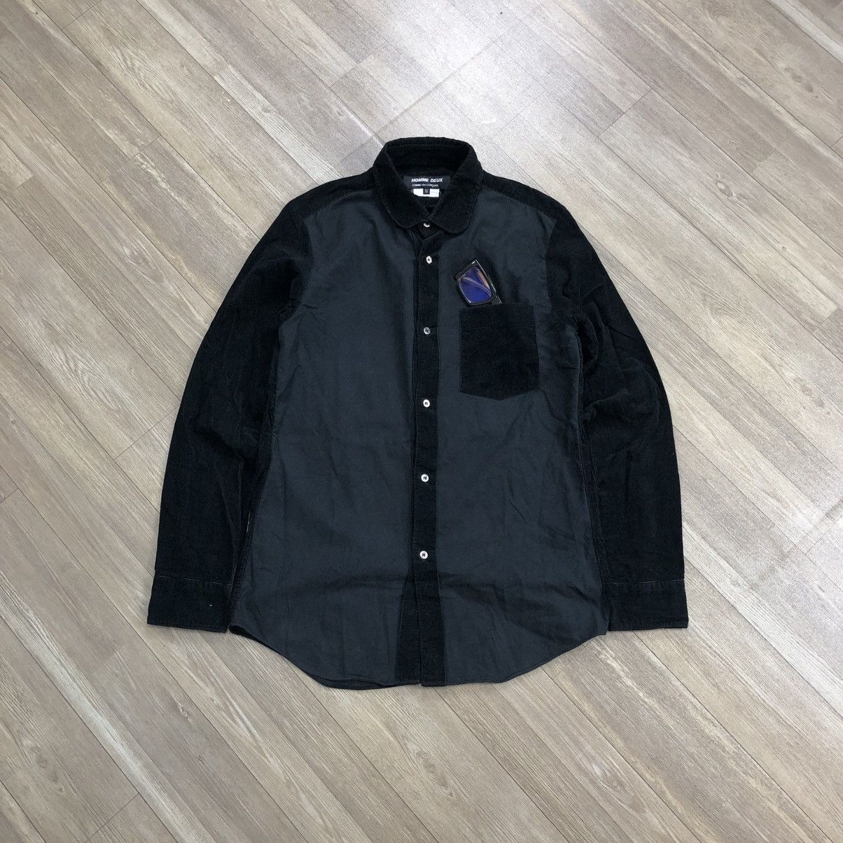 Comme des Garcons Homme Deux Comme des Garcons Homme Deux CDG Mix Corduroy Shirt Designer Size US S / EU 44-46 / 1 - 1 Thumbnail