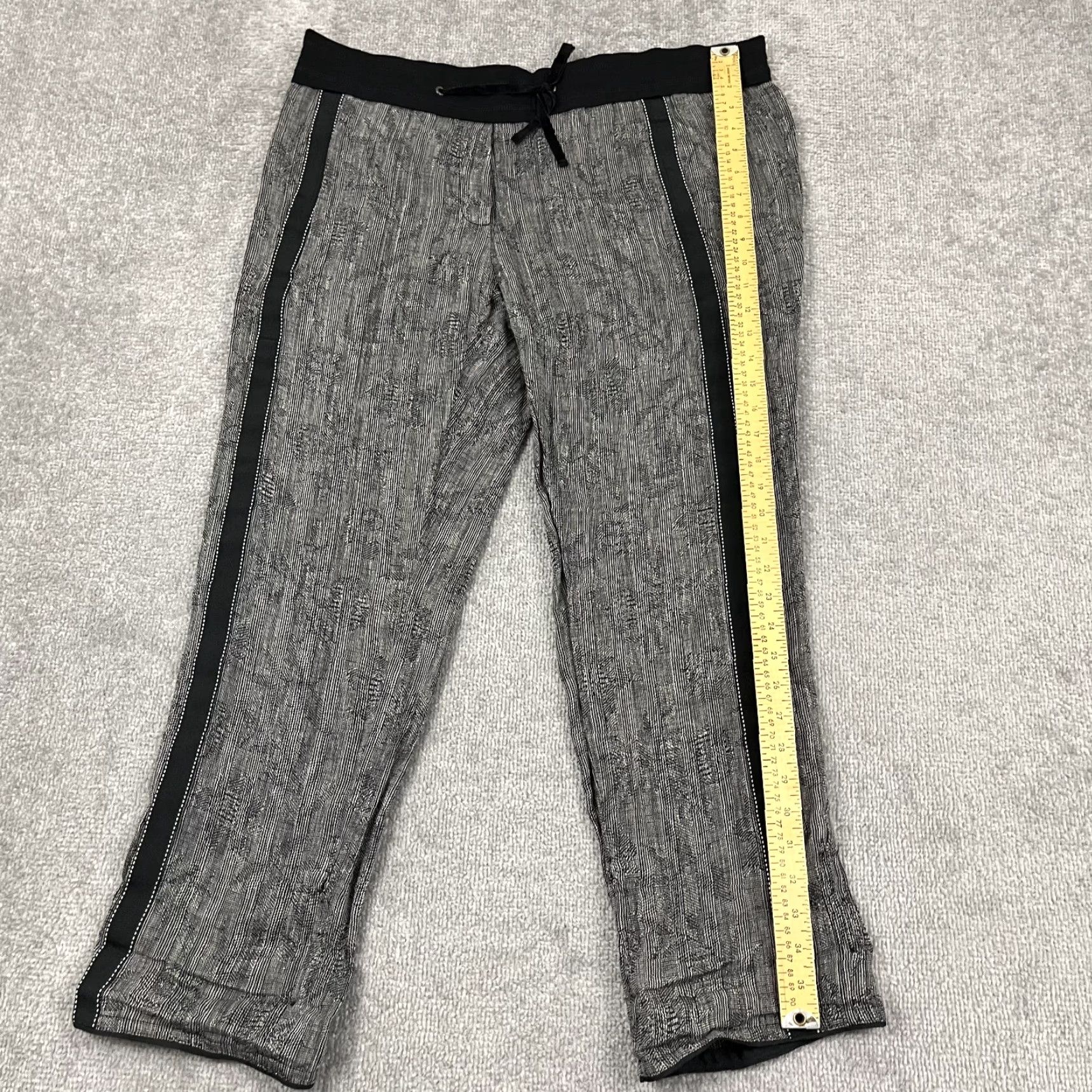 Vintage Beate Heymann Pants Women US 14 Gray Linen Ankle Straight Casual Business Statement Pockets Size 36" / US 14 / IT 50 - 5 Thumbnail