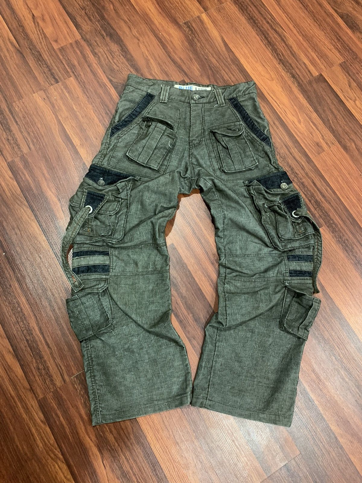 If Six Was Nine × Le Grande Bleu (L.G.B.) Blue Luis Corduroy Multipocket Cargo Pants Size US 33 - 2 Thumbnail