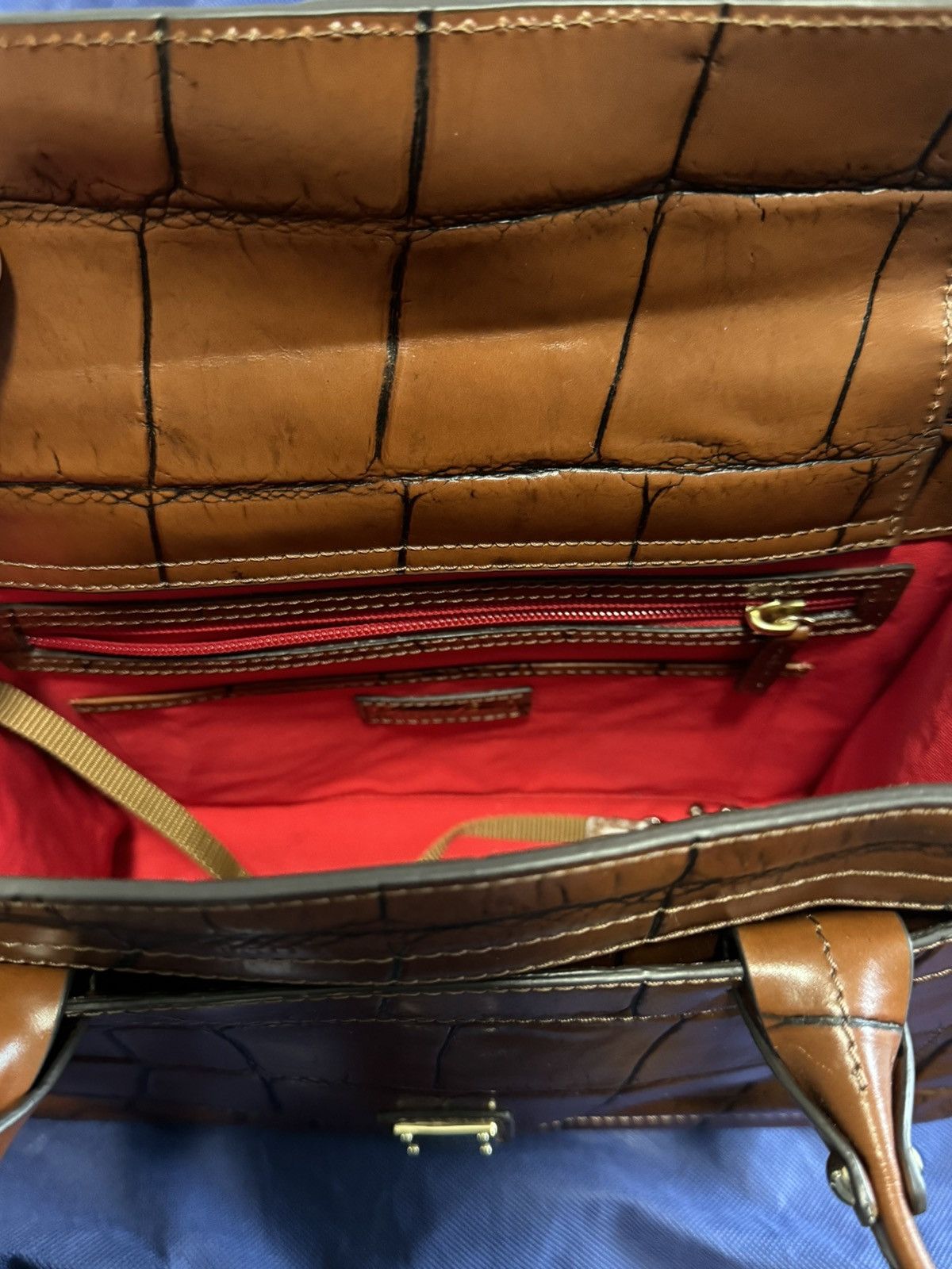 Dooney & Bourke Dooney & Bourke Denison Italian Calfskin Leather Satchel Bag Size ONE SIZE - 12 Thumbnail