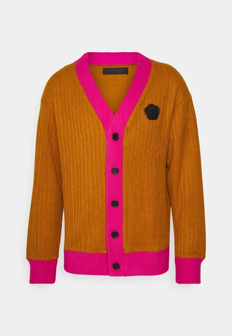 Viktor & Rolf !DS! FW22 Viktor & Rolf Logo Pink Brown Wool Cardigan Size US XL / EU 56 / 4 - 2 Thumbnail