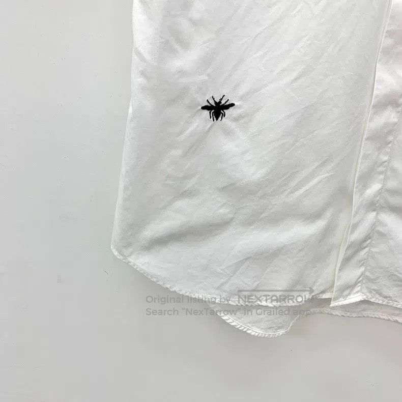 Dior Dior Size 37 White bee embroidery cotton lapel single-breas Size US XXS / EU 40 - 4 Thumbnail