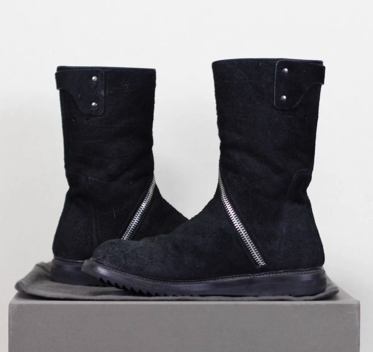 Rick Owens Rick Owens Mainline Suede Swivel-Zip Military Boots Size US 8.5 / IT 38.5 - 5 Thumbnail