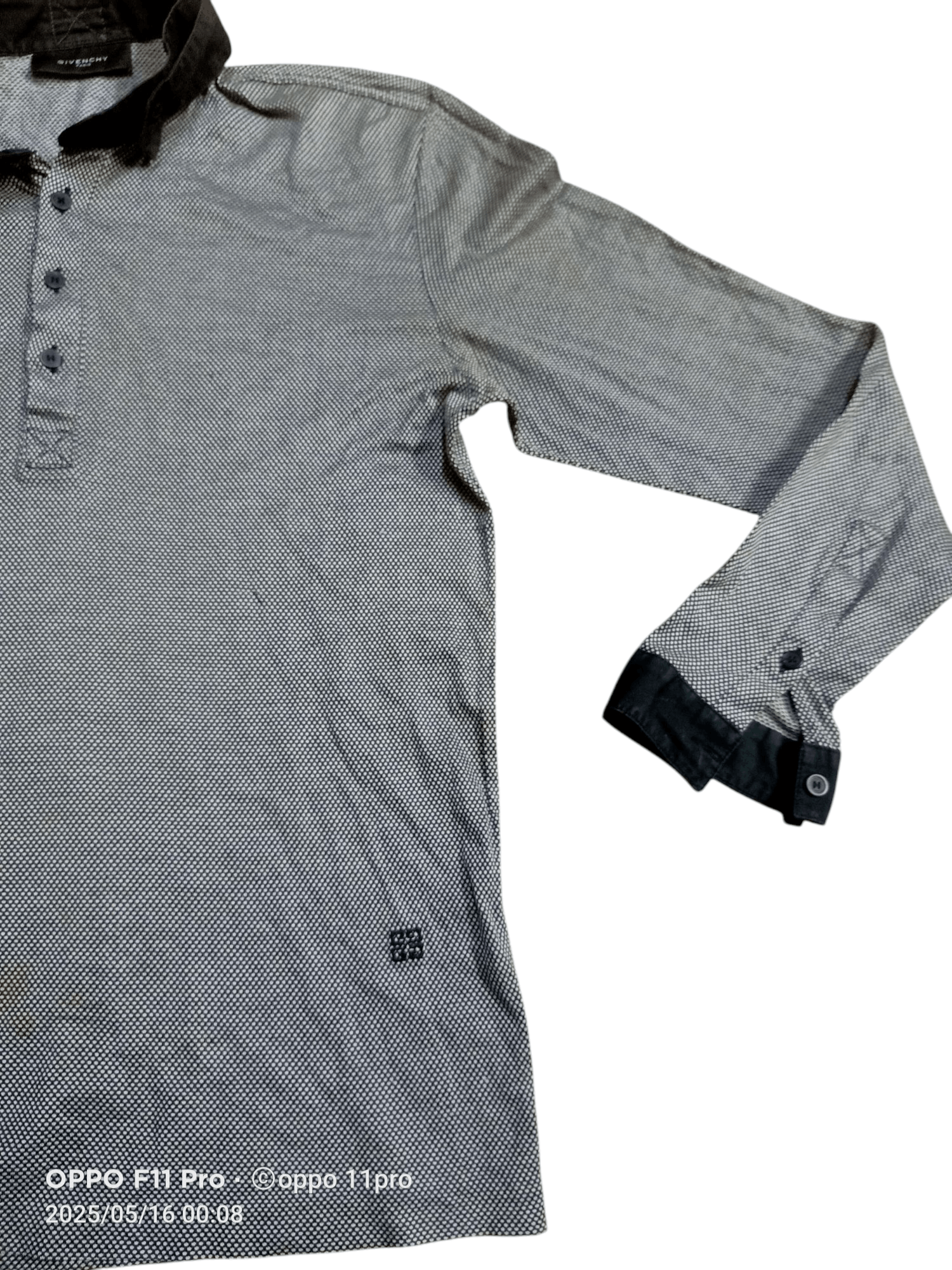 Givenchy × Riccardo Tisci Givenchy Paris Vintage 90s LongSleeve Polo Double Coller Size US M / EU 48-50 / 2 - 13 Thumbnail