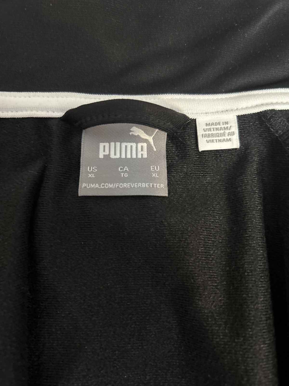 Puma Puma Track Jacket Black White Zip-Up XL Men’s Full Zip Logo Size US XL / EU 56 / 4 - 4 Thumbnail