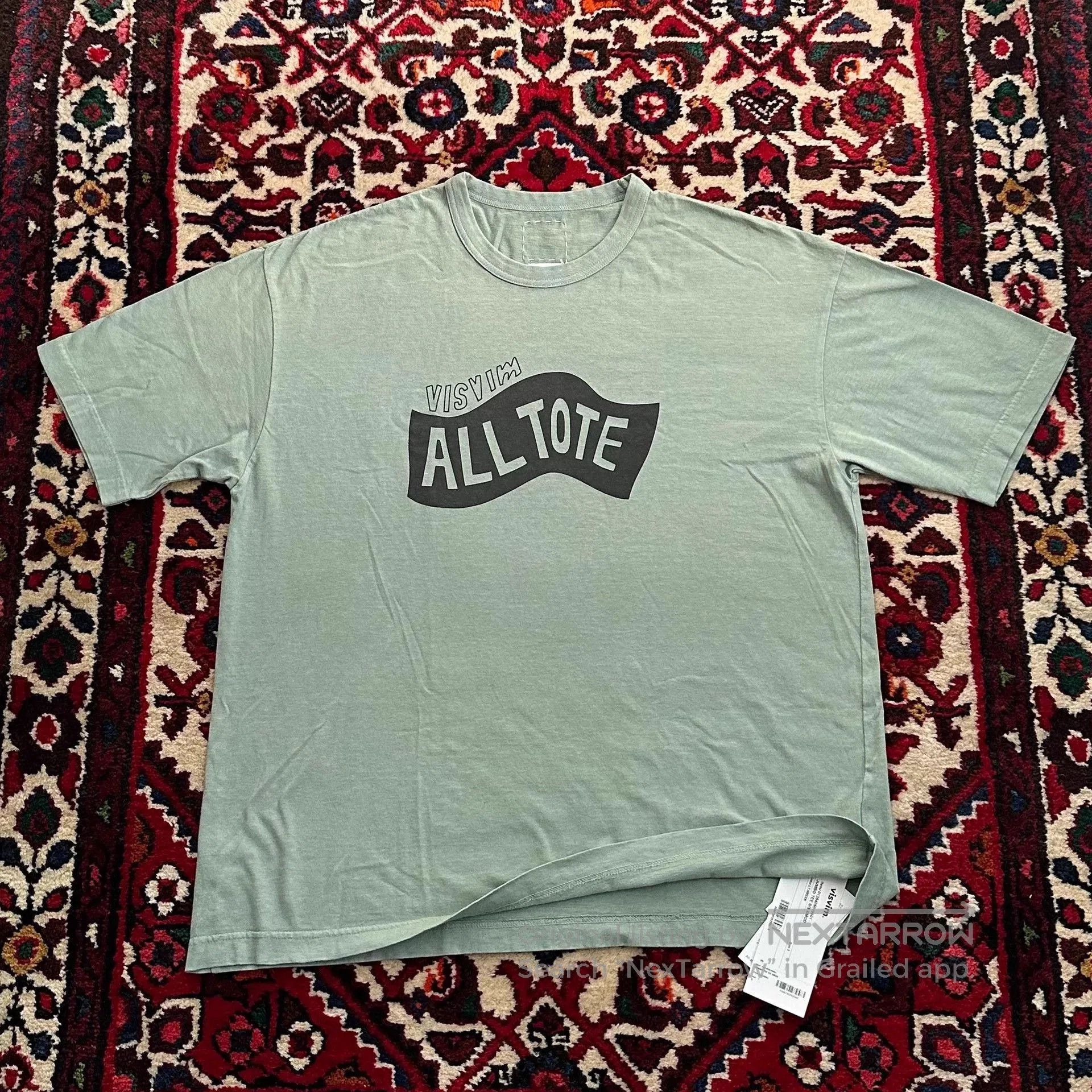 Visvim Green Short Sleeve Graphic T-Shirt. Size US XL / EU 56 / 4 - 2 Thumbnail