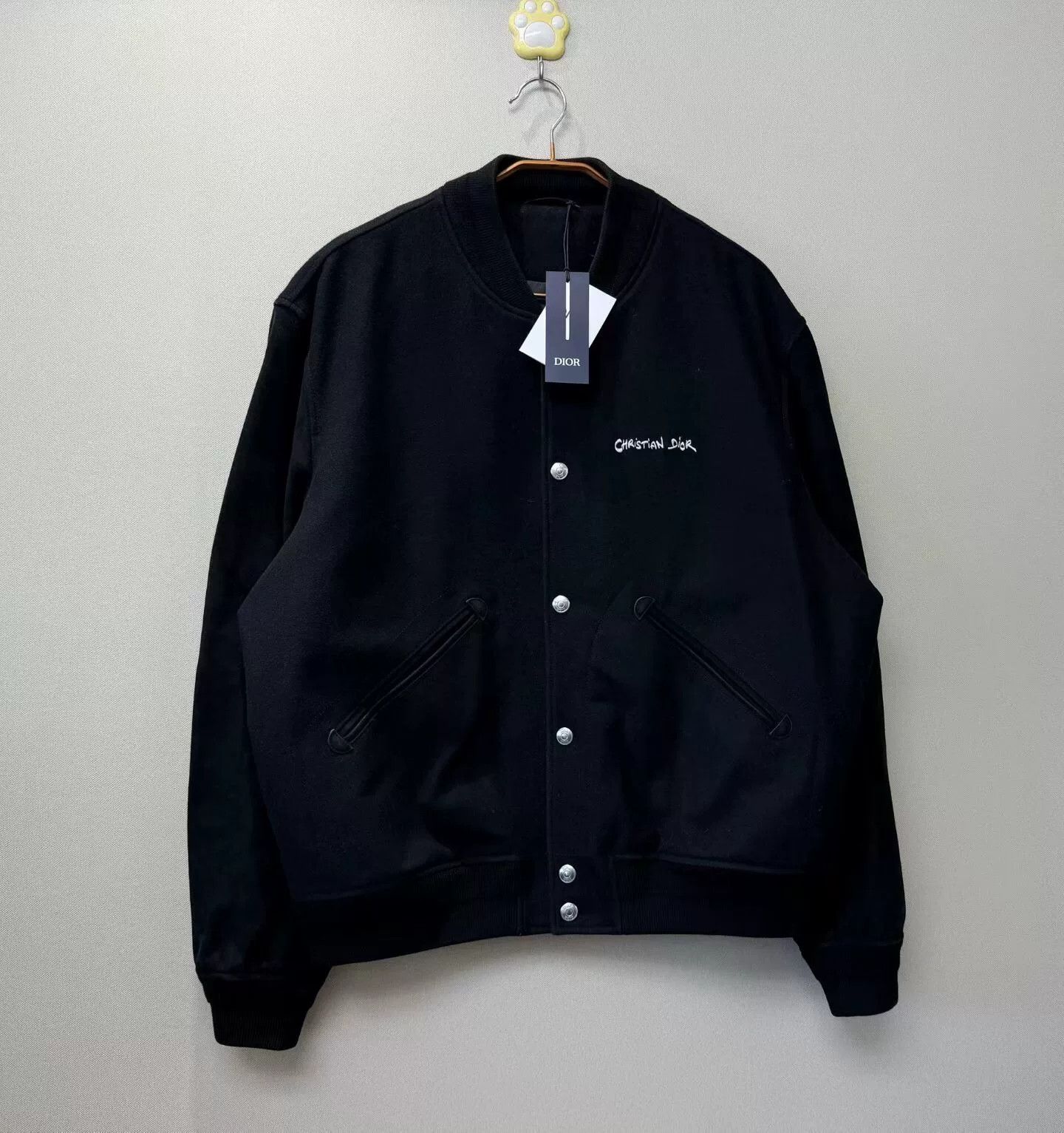Dior dior black suede sleeve baseball jacket Size US L / EU 52-54 / 3 - 1 Thumbnail