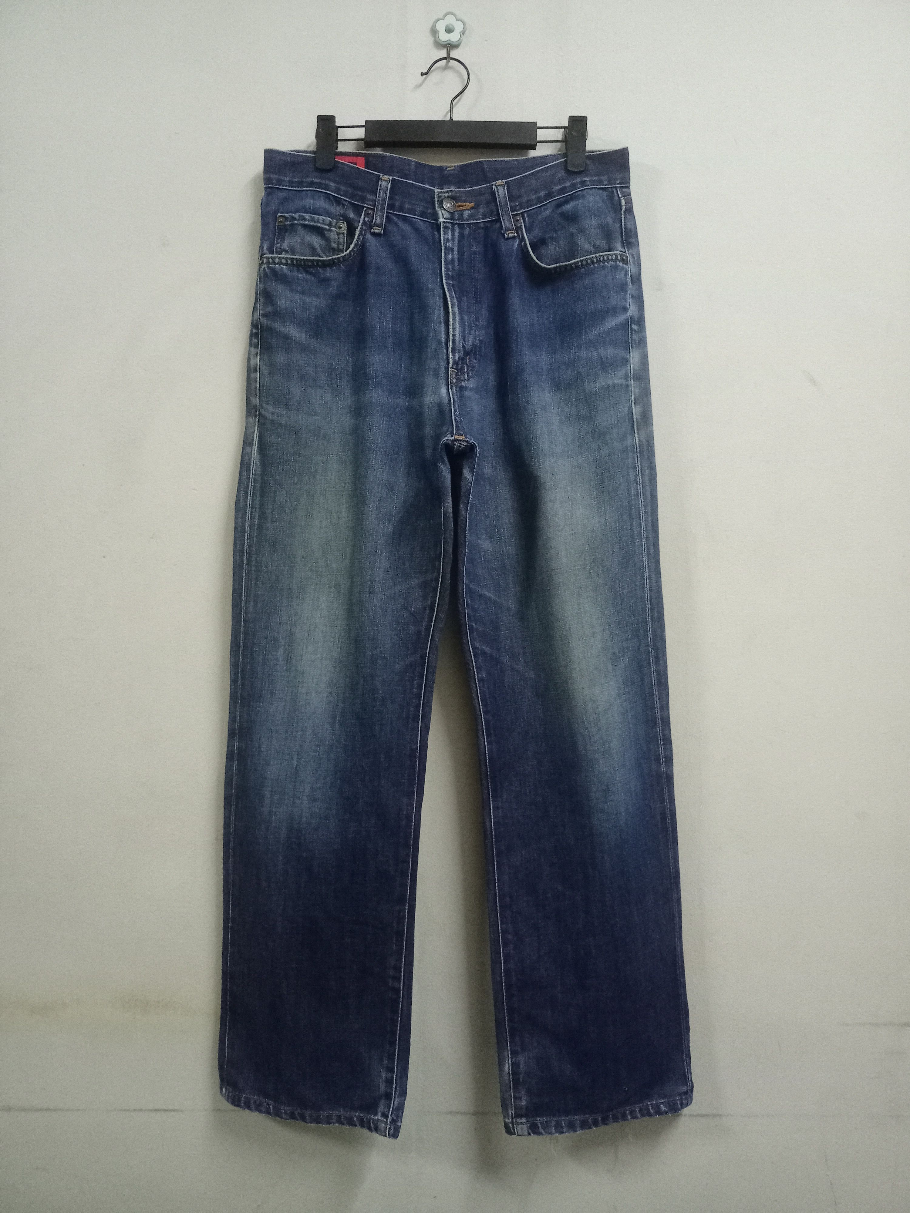 image of Distressed Denim x Edwin Vintage Japanese Edwin 503Z Blue Wash Baggy Jeans, Men's (Size 30)