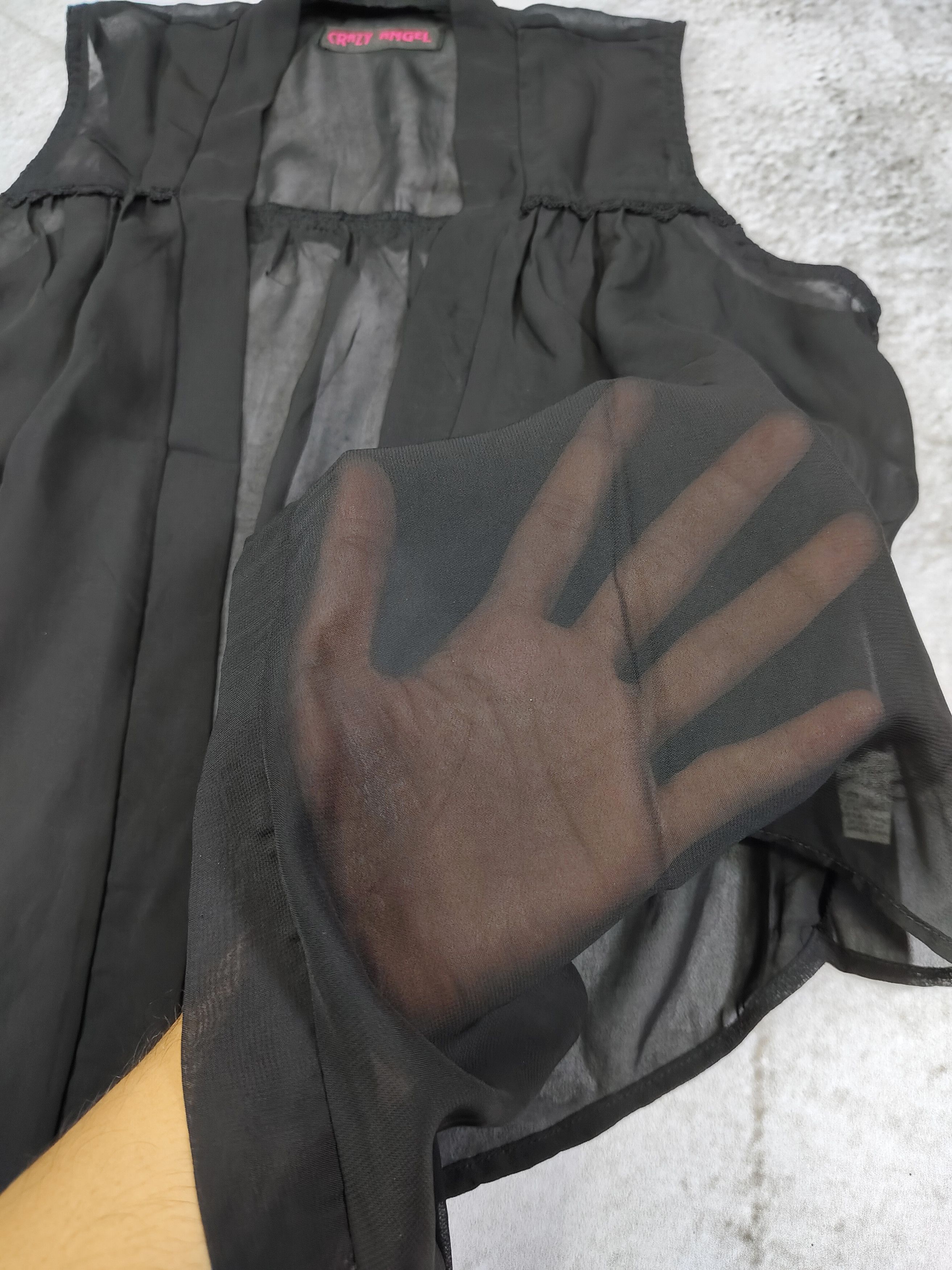 Japanese Brand Crazy Angle🇯🇵Gothic Darkwear Asymmetric Layered Sheer Size M / US 6-8 / IT 42-44 - 7 Thumbnail