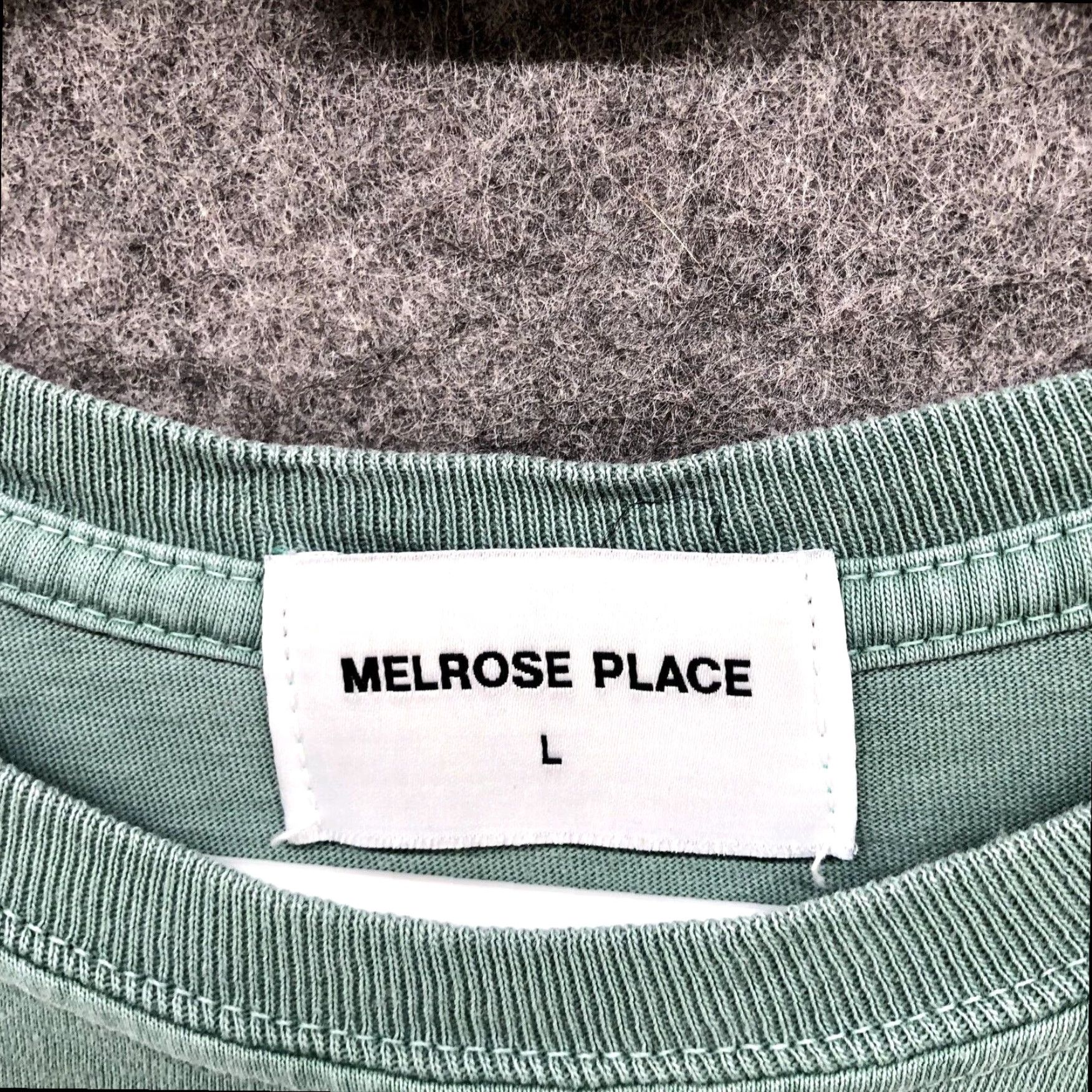 New Republic Melrose Place Mens Large XL Extra Large Sage Green Short Sleeve Cotton T Shirt Size US L / EU 52-54 / 3 - 5 Thumbnail