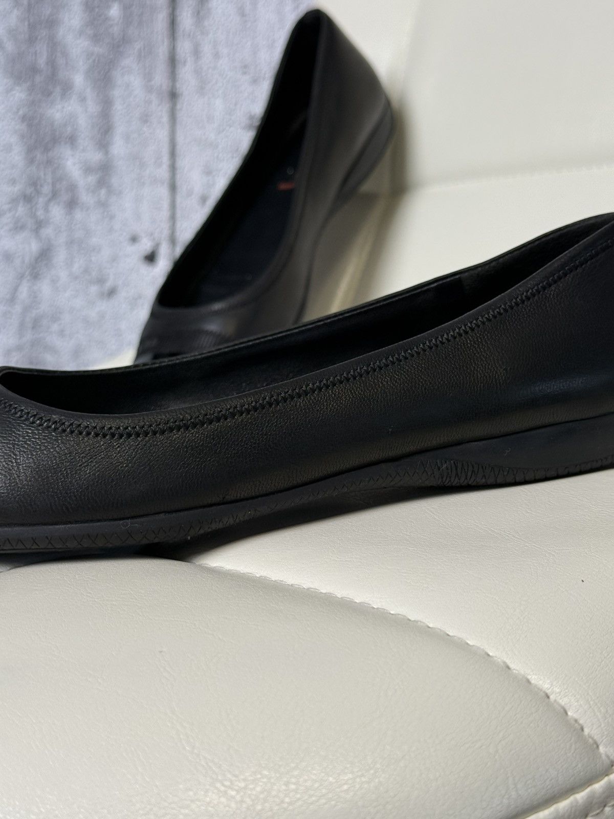Prada Vintage 00s Prada Ballet Flats Leather Patent Toe Cap Shoes Size US 8 / IT 38 - 4 Thumbnail