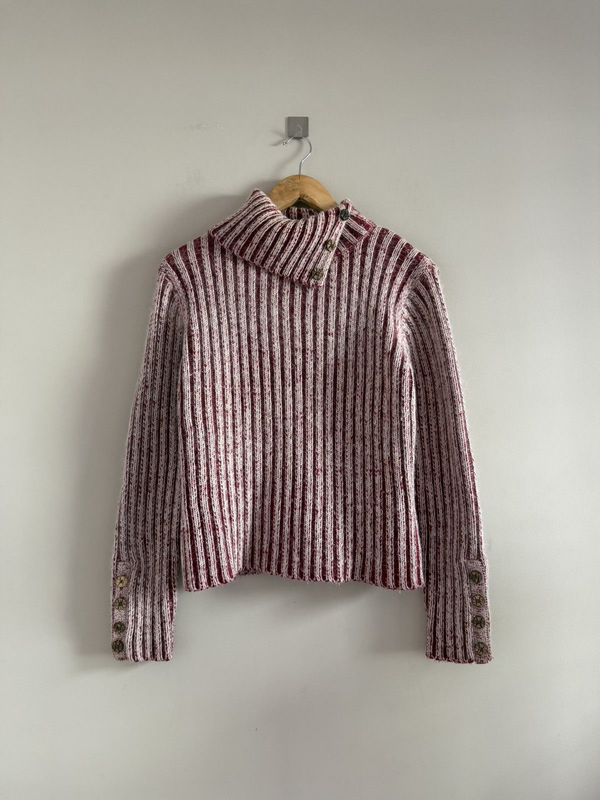 Vintage Wool Ribbed Turtleneck Sweater Size M / US 6-8 / IT 42-44 - 1 Thumbnail