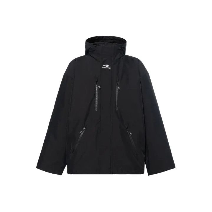 Balenciaga Balenciaga Black Hooded Ski Jacket for Men Size US L / EU 52-54 / 3 - 1 Thumbnail