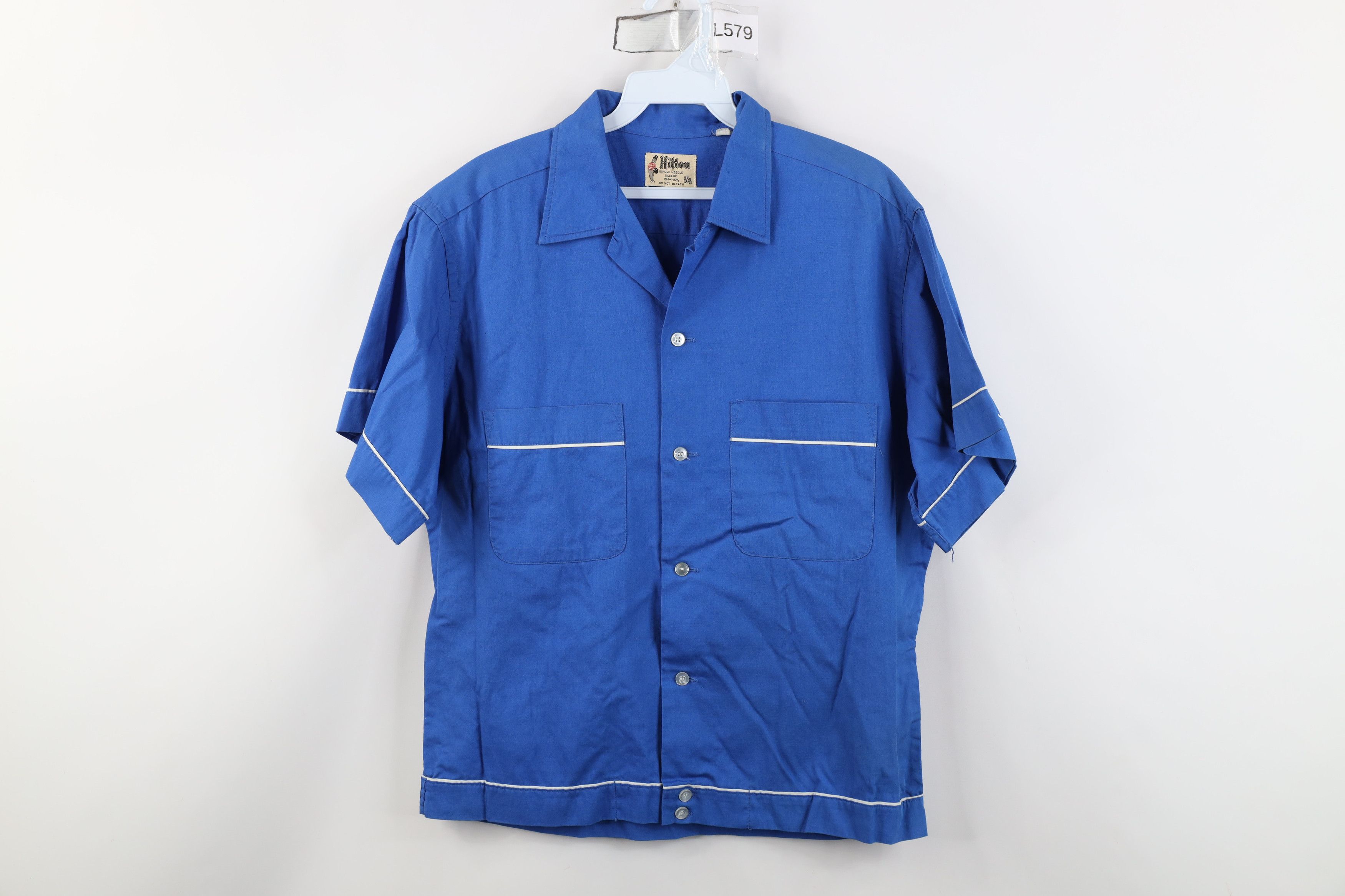Vintage Vintage 50s 60s Rockabilly Short Sleeve Bowling Button Shirt Size US M / EU 48-50 / 2 - 2 Thumbnail