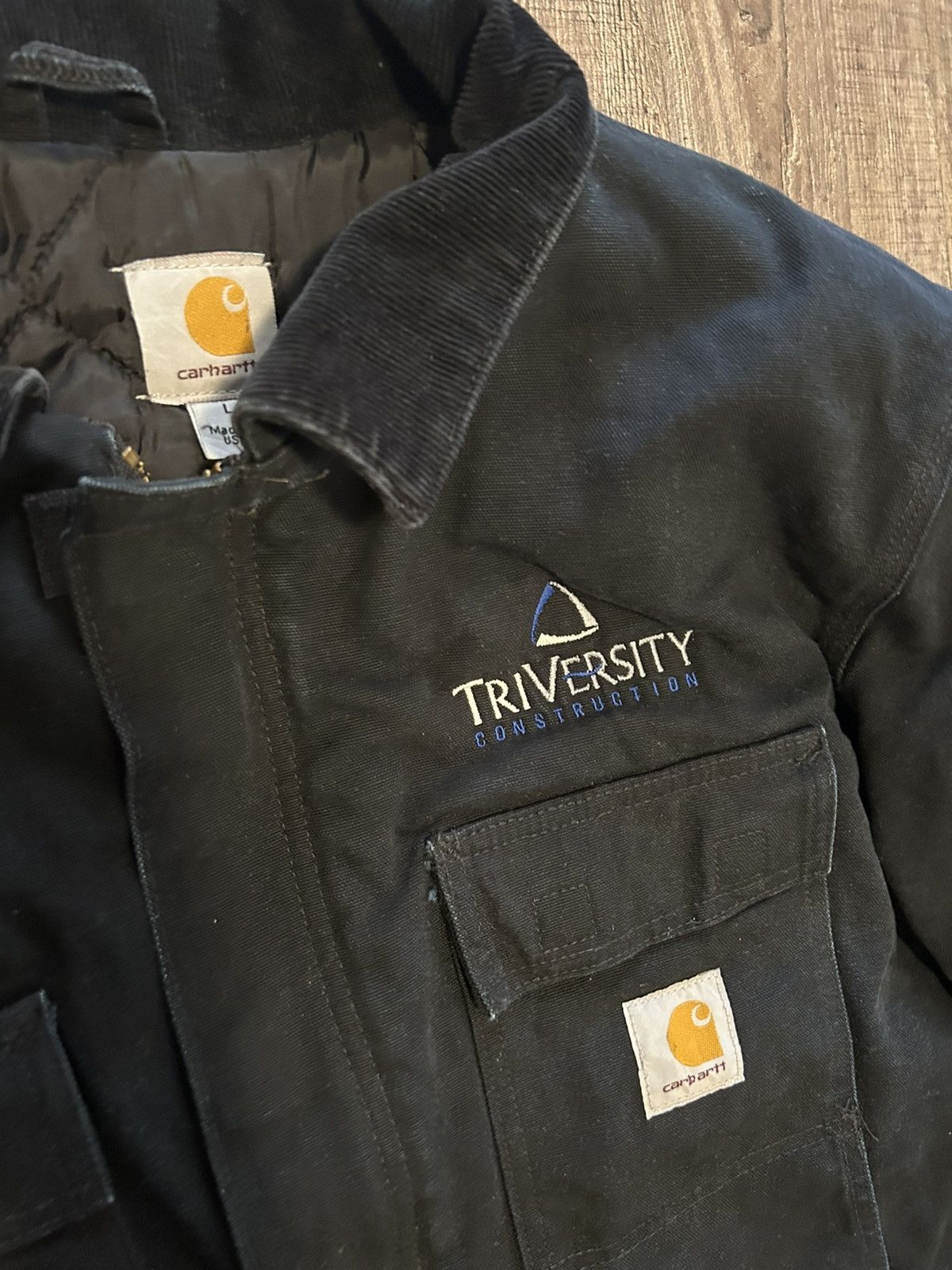 Carhartt Y2K Vintage Black Carhartt Double-Front Arctic Quilt Coat Size US L / EU 52-54 / 3 - 3 Thumbnail
