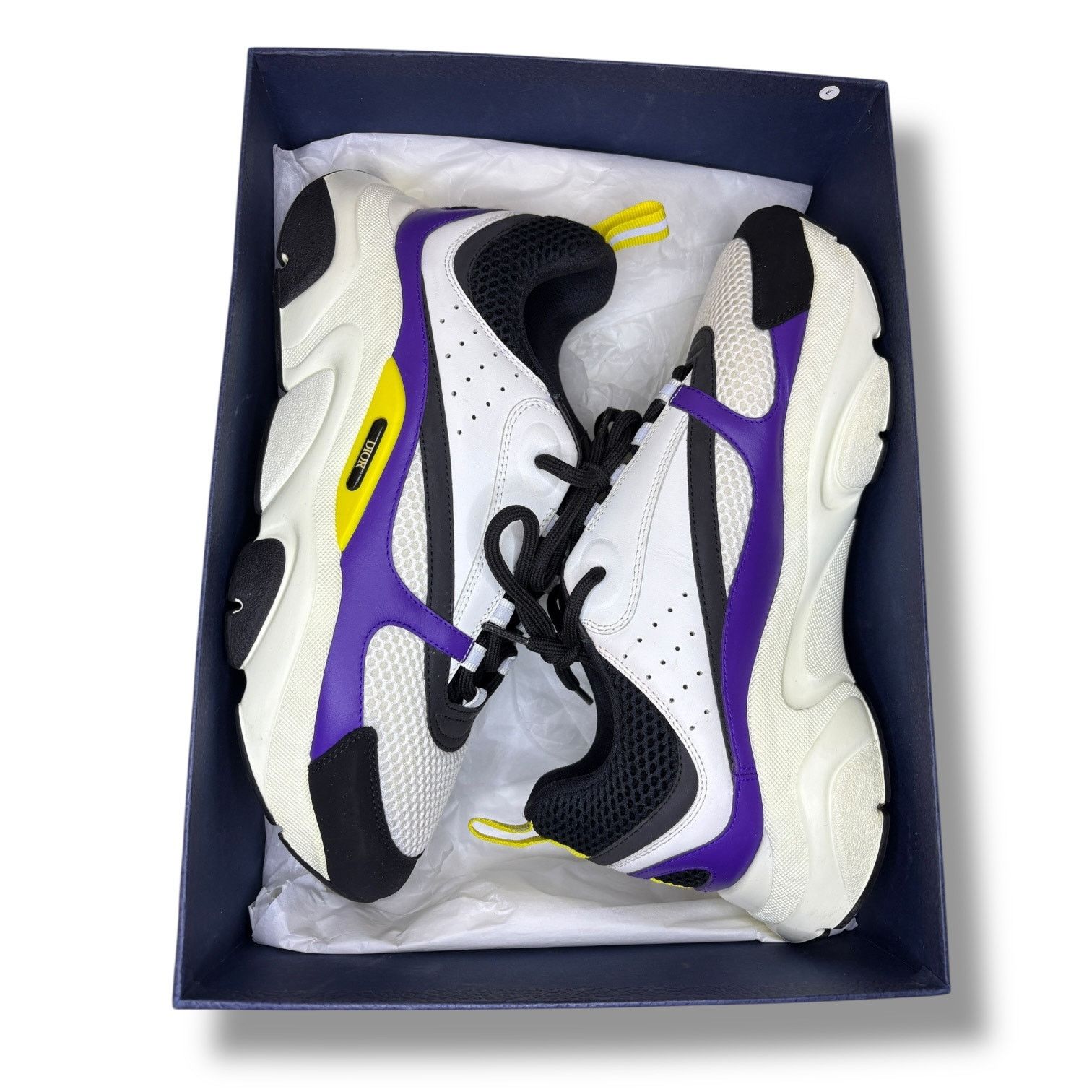 Dior Dior B22 "Laker" Purple / Yellow / Black Sneakers |Size 10US Size US 10 / EU 43 - 2 Thumbnail
