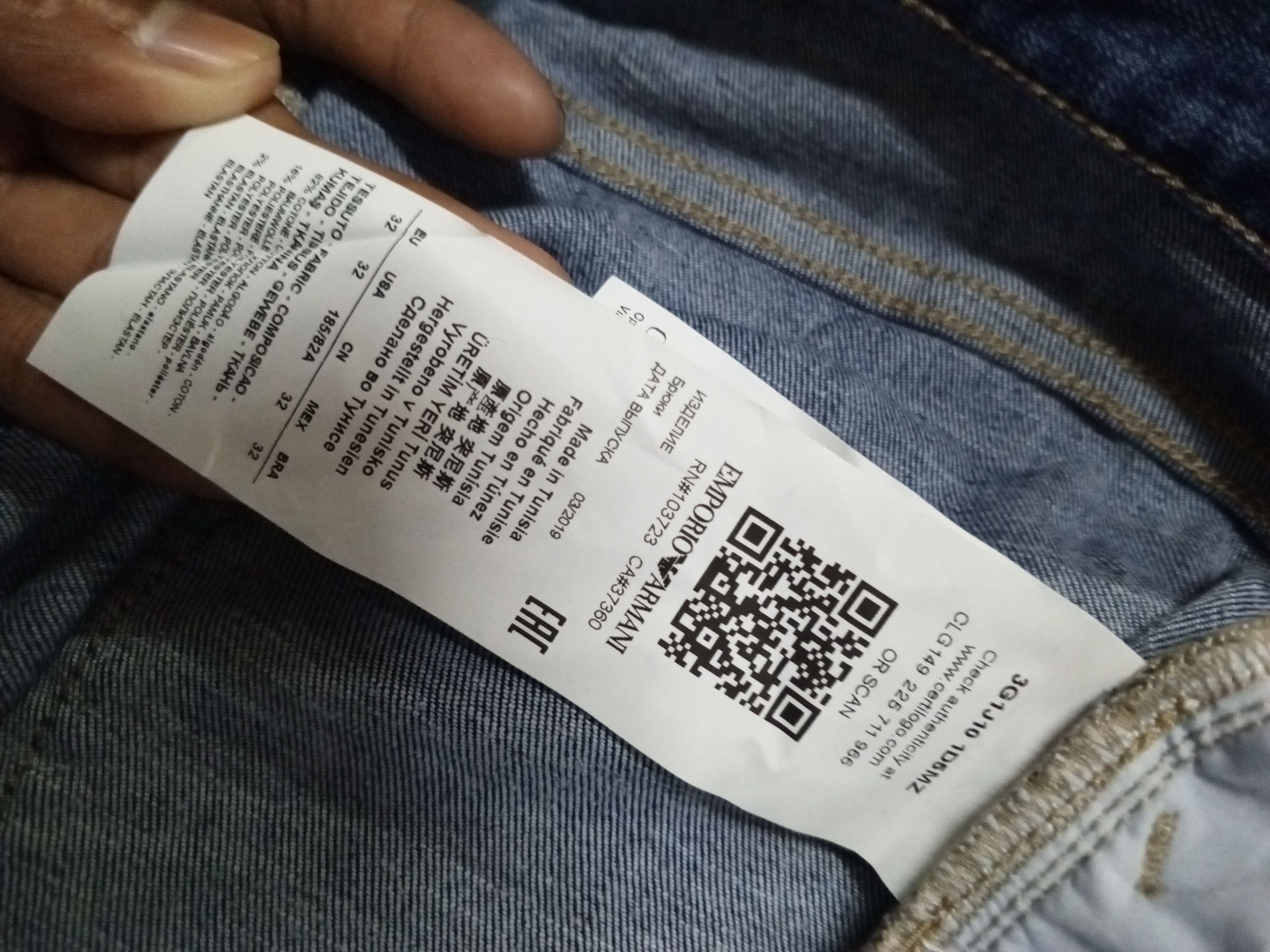 Emporio Armani × Vintage EMPORIO ARMANI JEANS BLUE Size US 34 / EU 50 - 12 Thumbnail
