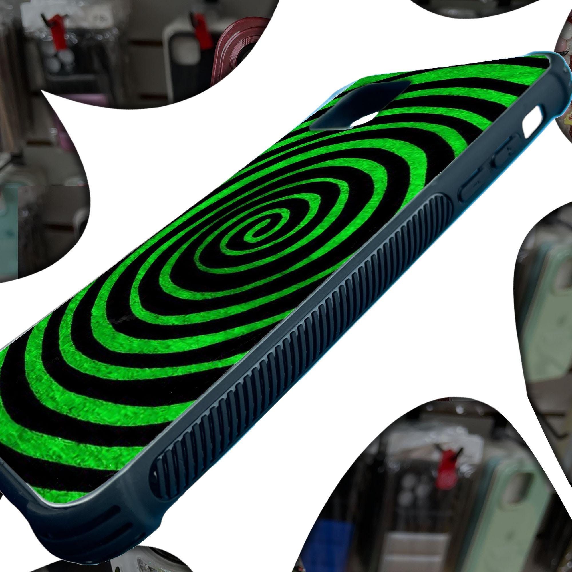 Other Green Optical Spirals Y2K Artsy Phone Case iPhone 14 13 12 1 Size ONE SIZE - 2 Thumbnail
