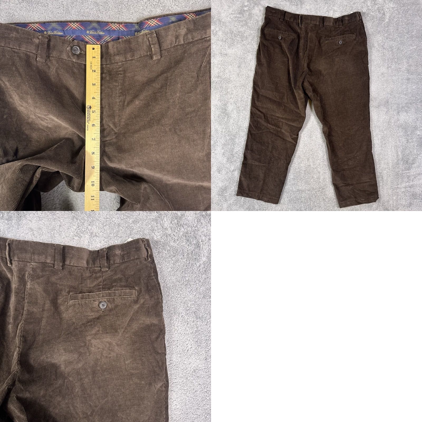 Brooks Brothers Brooks Brothers Milano Pants Mens 36x26 Brown Corduroy Preppy Hemmed Trouser Size US 36 / EU 52 - 9 Thumbnail