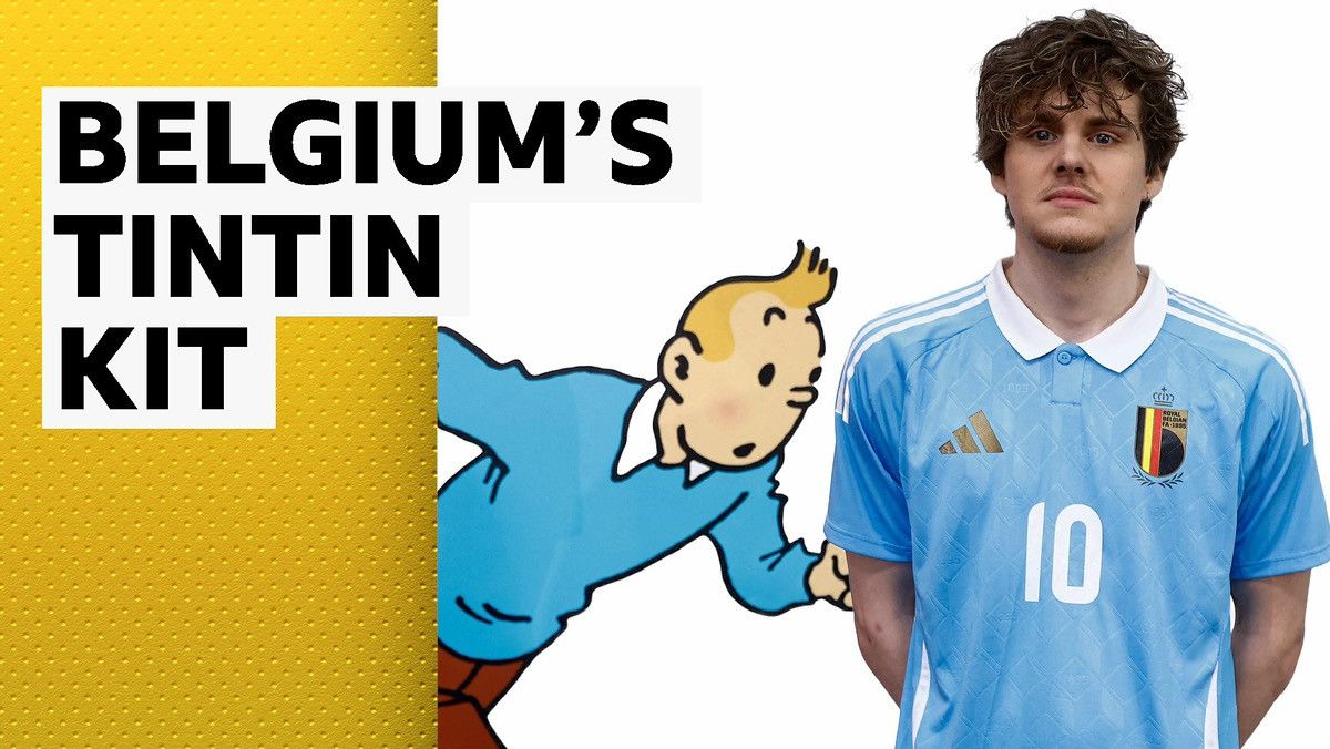 Adidas × Vintage NWT BELGIUM ADIDAS 2024 EURO FOOTBALL AWAY JERSEY #10 TINTIN Size US XXL / EU 58 / 5 - 16 Thumbnail