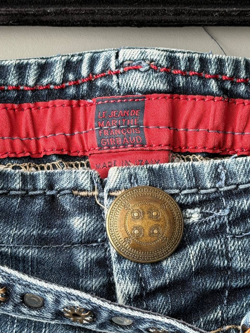 Marithe + Francois Girbaud SICK💥 Marithe Francois Girbaud Distressed Flare Jeans Size 30" / US 8 / IT 44 - 2 Thumbnail