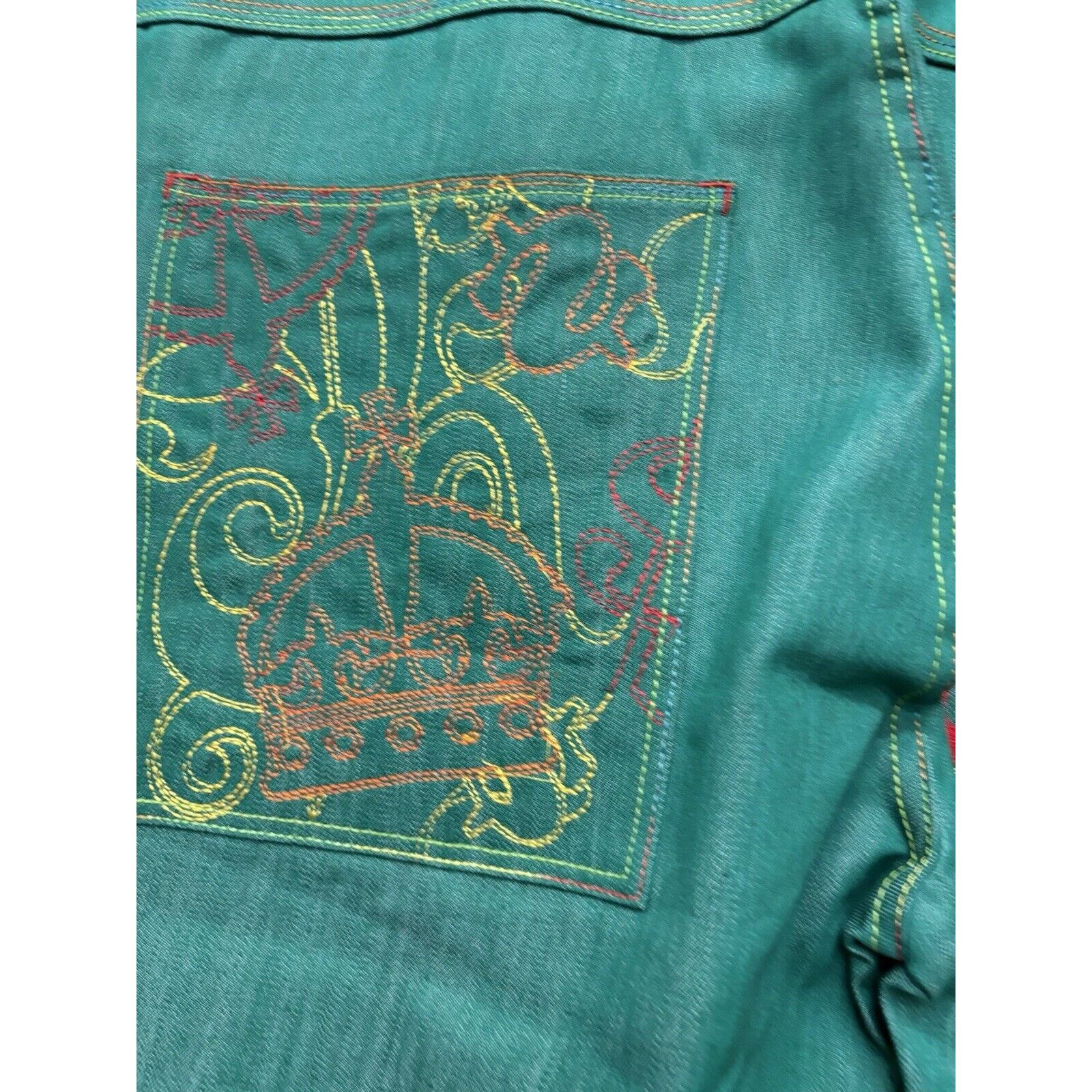 REGAL vintage green regal jeans y2k 90s jorts deadstock 44 x 15 Size US 44 / EU 60 - 4 Thumbnail