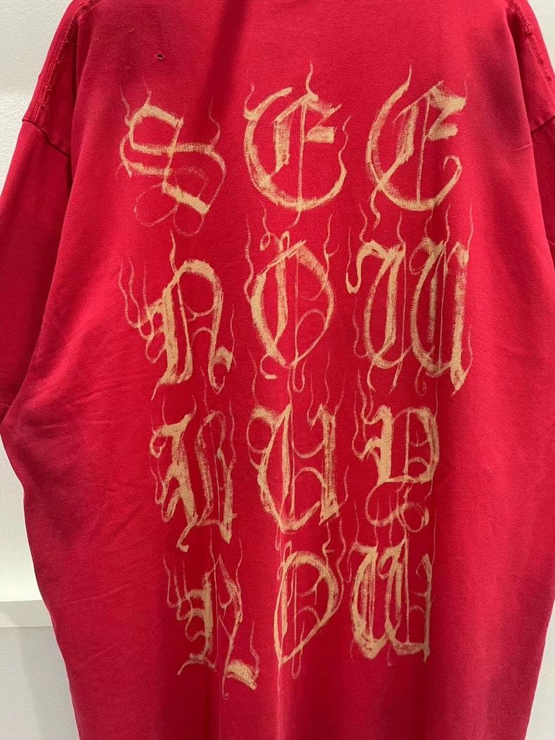 Balenciaga Balenciaga Red Flame Sanskrit Short Sleeve Size US S / EU 44-46 / 1 - 3 Thumbnail