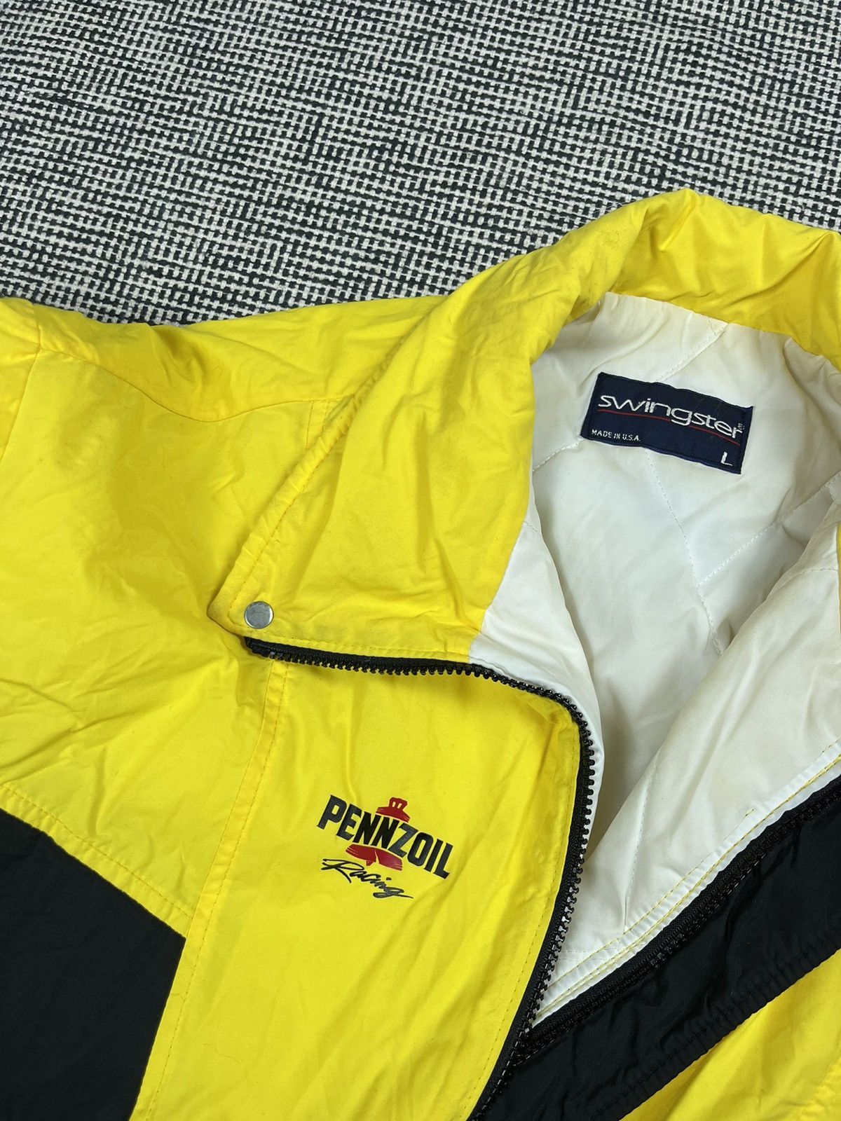 Swingster × Vintage Vintage 90s swingster pennzoil racing moto bomber jacket Size US L / EU 52-54 / 3 - 4 Thumbnail