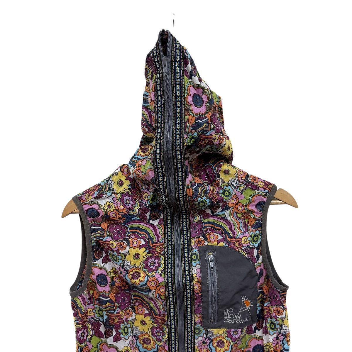 go slow caravan Go Slow Caravan Vest Retro Floral Psychedelic Style Size US S / EU 44-46 / 1 - 3 Thumbnail