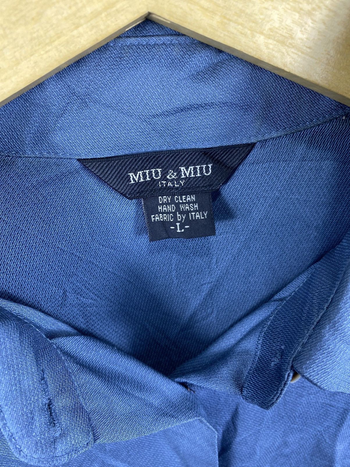 Japanese Brand Miu Miu shirt button up 100% silk Size L / US 10 / IT 46 - 4 Thumbnail