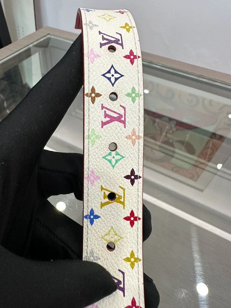 Other LV x Murakami White Multicolor Women's Belt- Size ONE SIZE - 8 Thumbnail