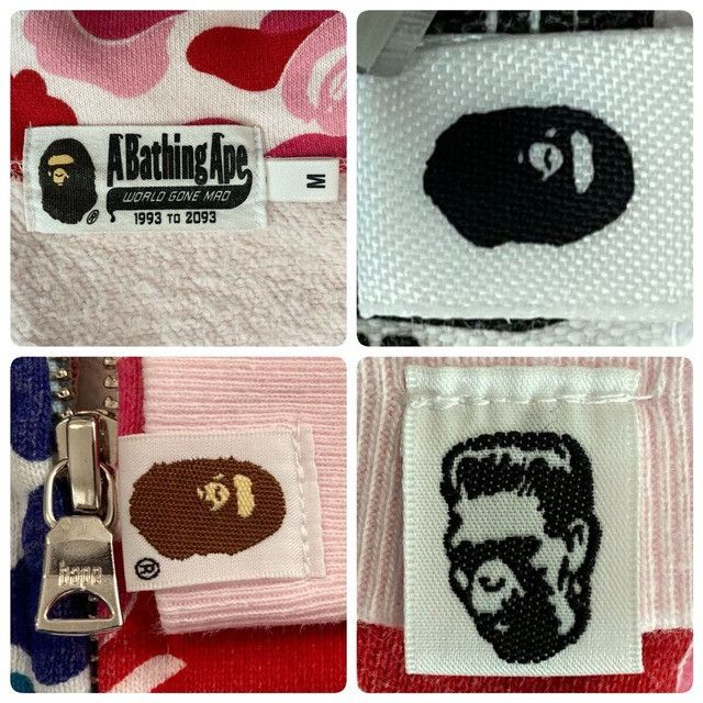 Bape BAPE Separate Shark full zip hoodie ABC CAMO PINK × BLUE APE Size US M / EU 48-50 / 2 - 9 Thumbnail