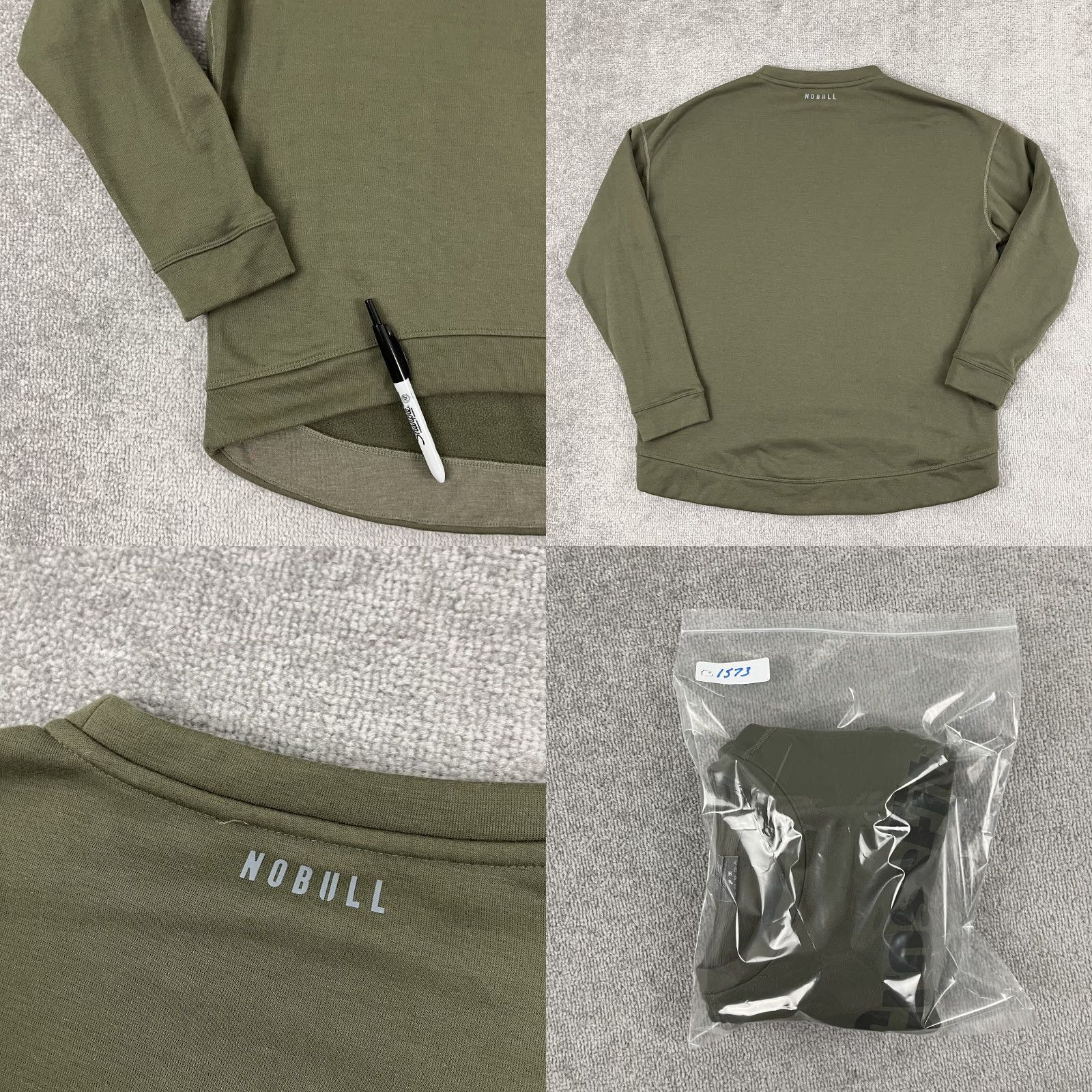 Vintage NOBULL No Bull Sweatshirt Womens M Green Crossfit Training Gym Crewneck L/S Pullover Regular Size M / US 6-8 / IT 42-44 - 8 Thumbnail