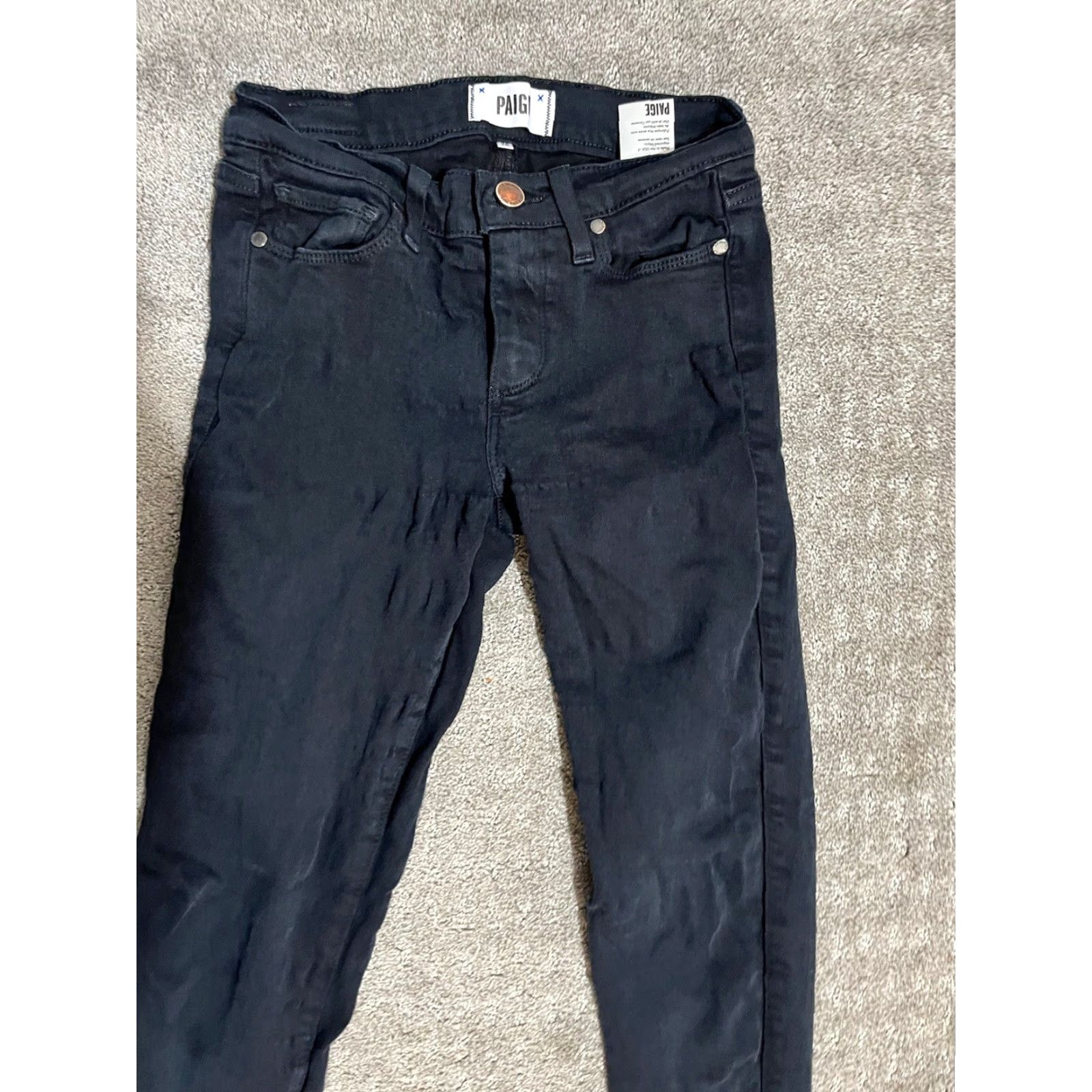 Paige PAIGE VERDUGO ULTRA SKINNY Mid-Rise Jeans Black 28 x 29 Inseam Pants Womens Vintage? No Size 28" / US 6 / IT 42 - 2 Thumbnail