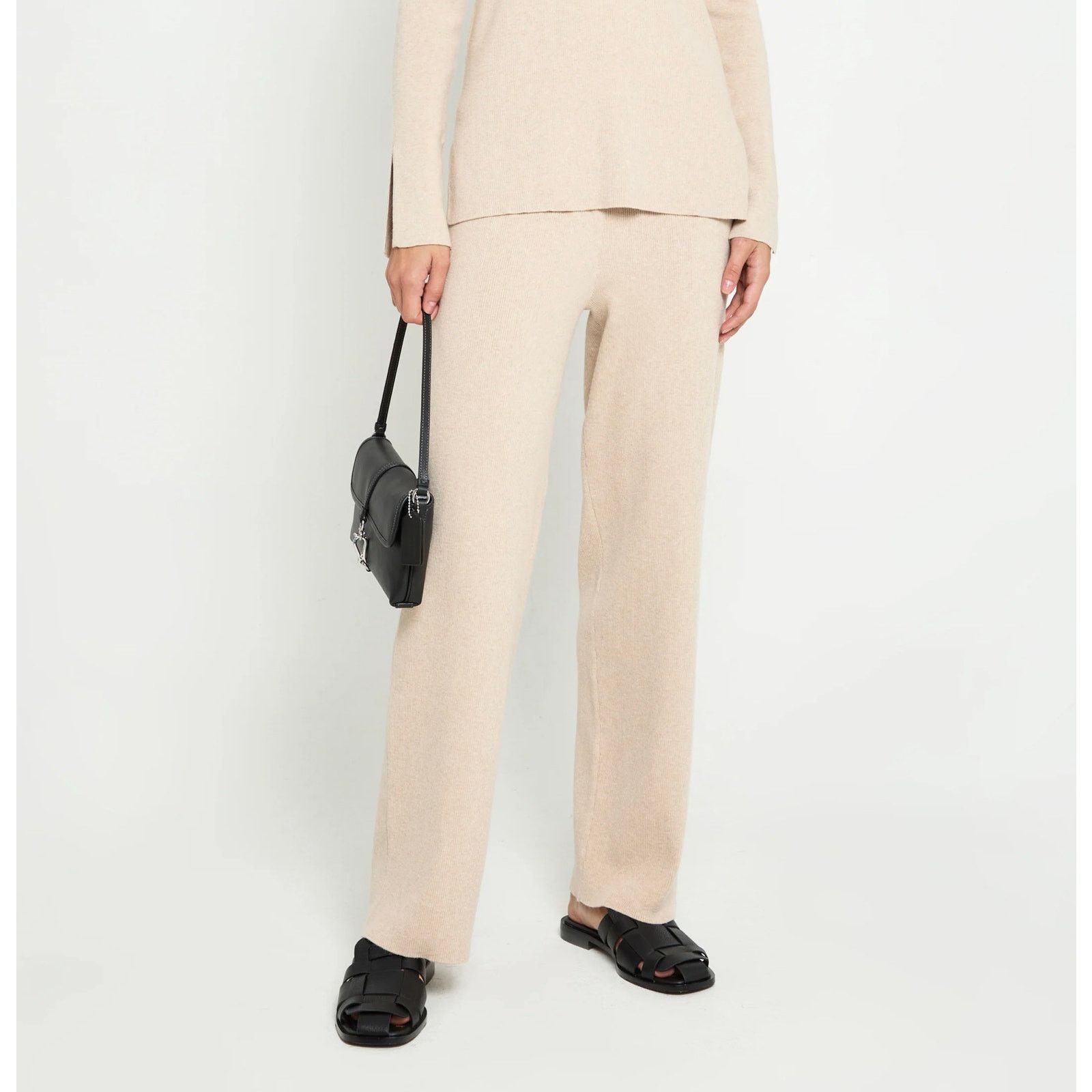 Other New Few Moda Caara Rib Knit Pants - Cream - Small Size 27" / US 4 / IT 40 - 1 Thumbnail