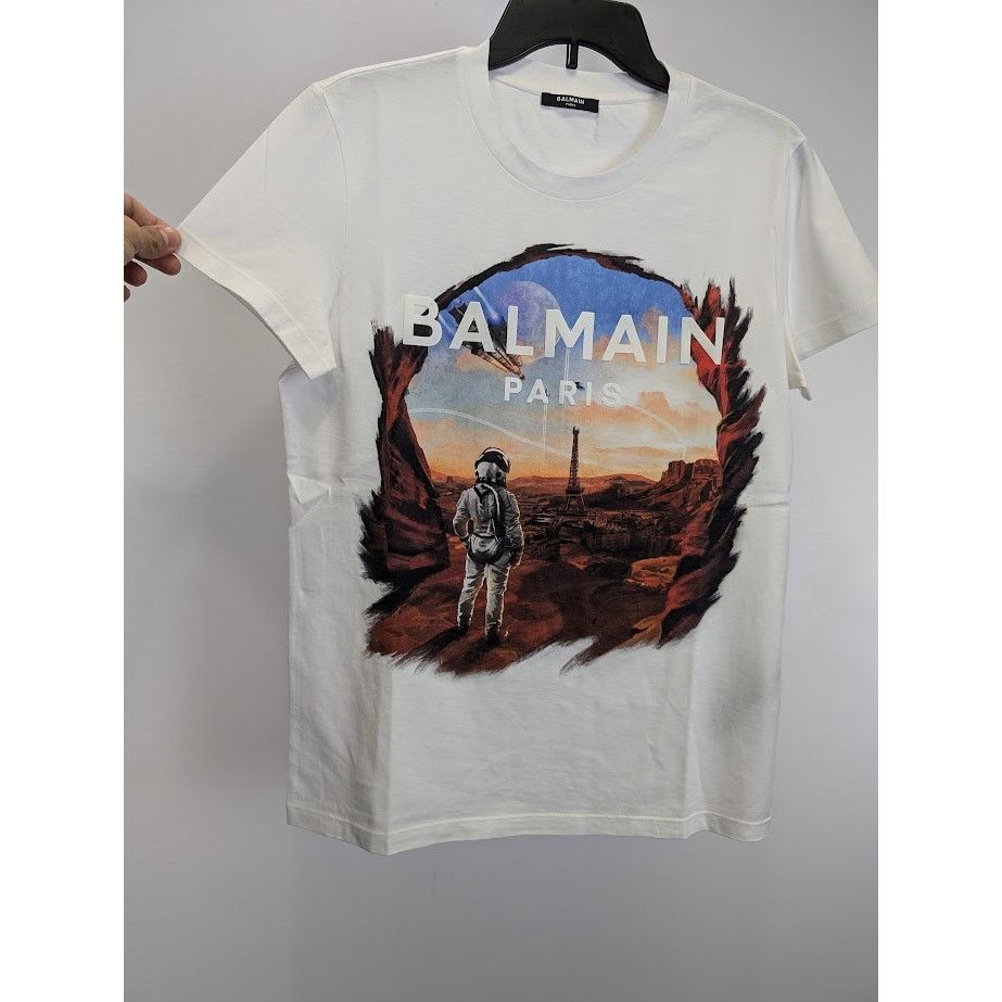 Balmain o1rshd1 Short Sleeve T-Shirt in White Size US S / EU 44-46 / 1 - 8 Thumbnail